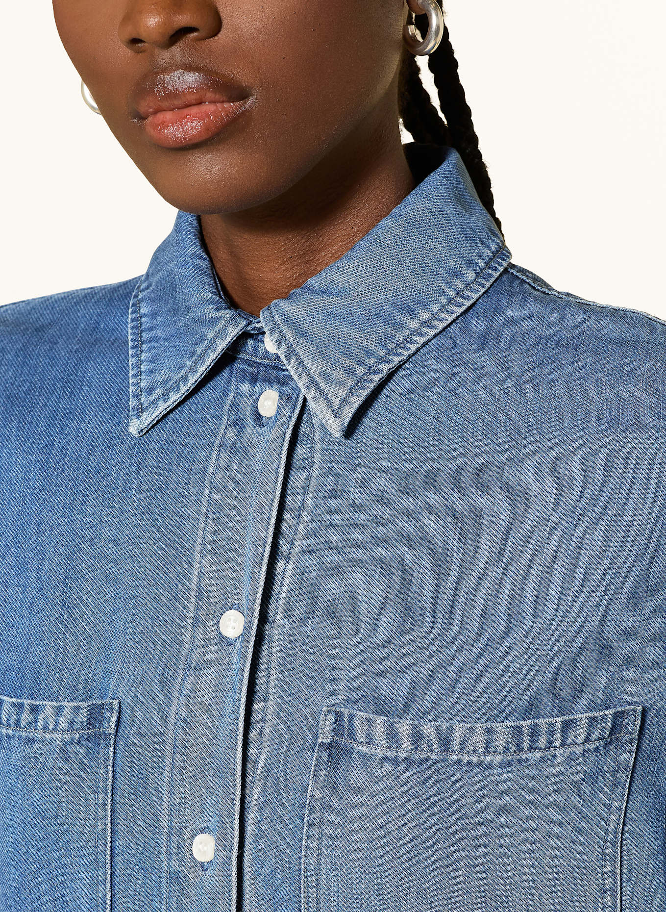 SAMSØE  SAMSØE Košilová halenka SABEXY: CLR002201 Medium denim blue