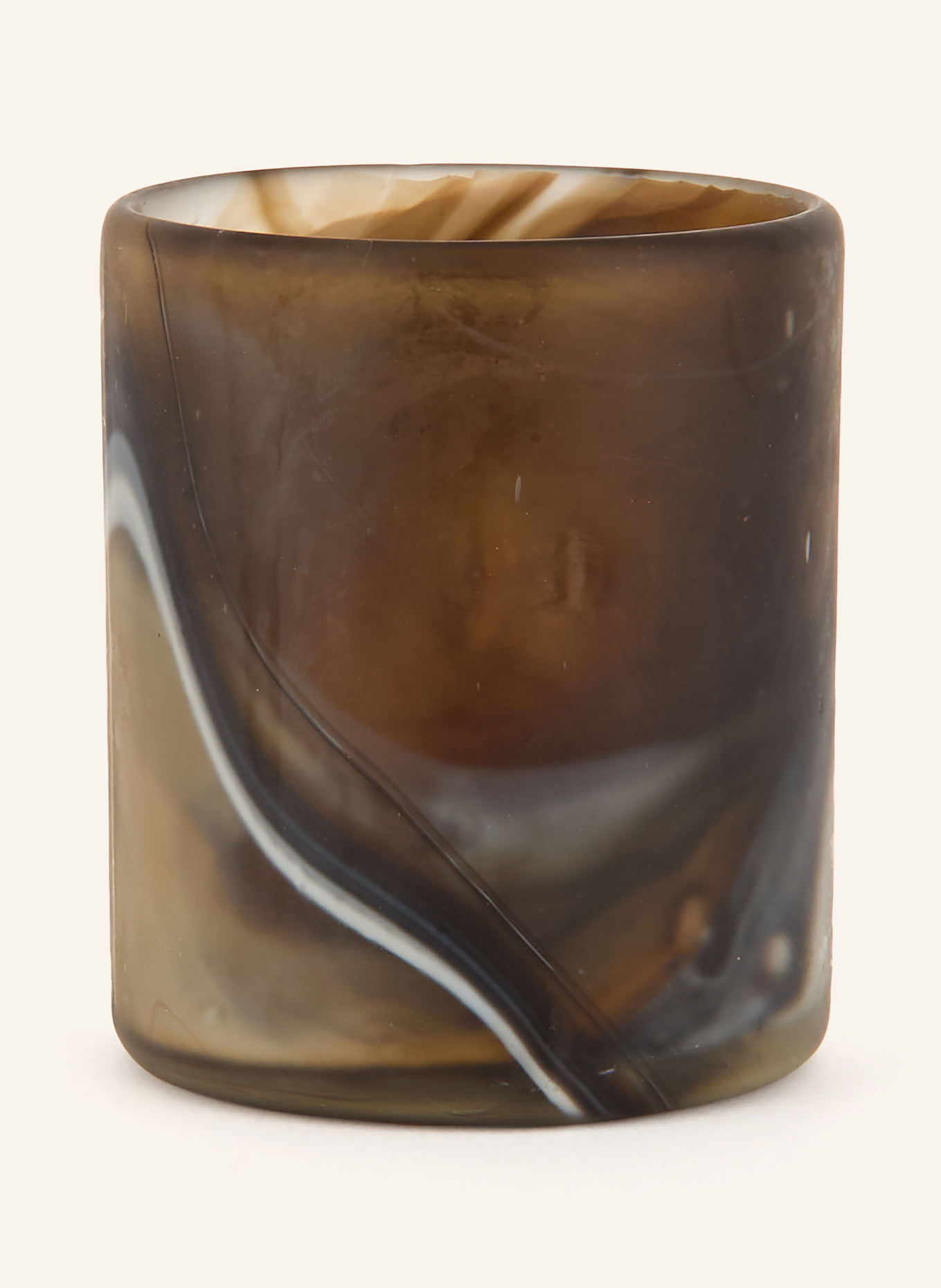 house doctor 2er-Set Teelichthalter HDKAE: DUNKELBRAUN / GRÜN