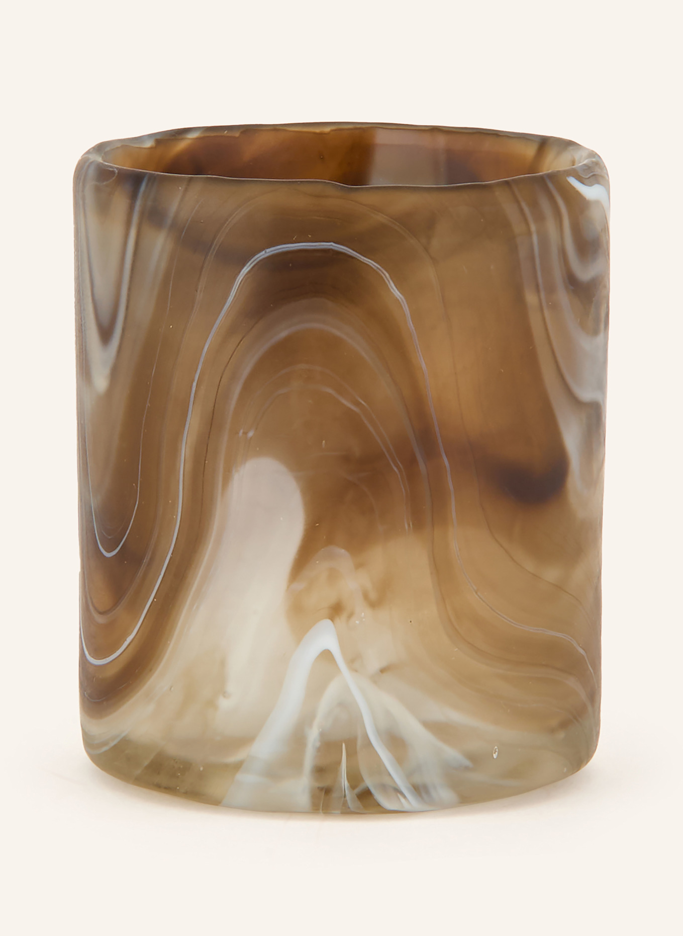 house doctor 2er-Set Teelichthalter HDKAE: DUNKELBRAUN / GRÜN