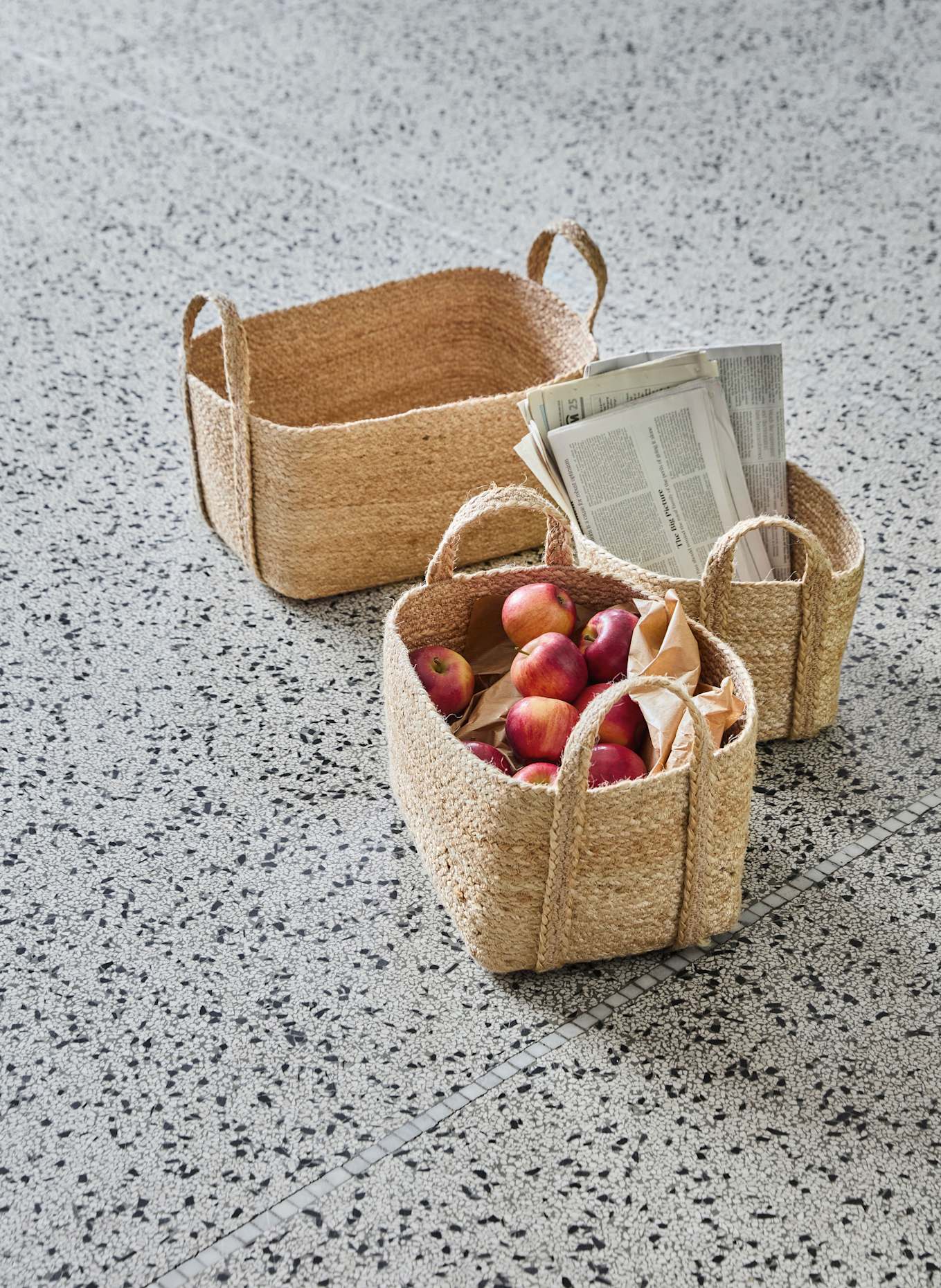 house doctor 3er-Set Aufbewahrungskörbe: DUNKELGELB