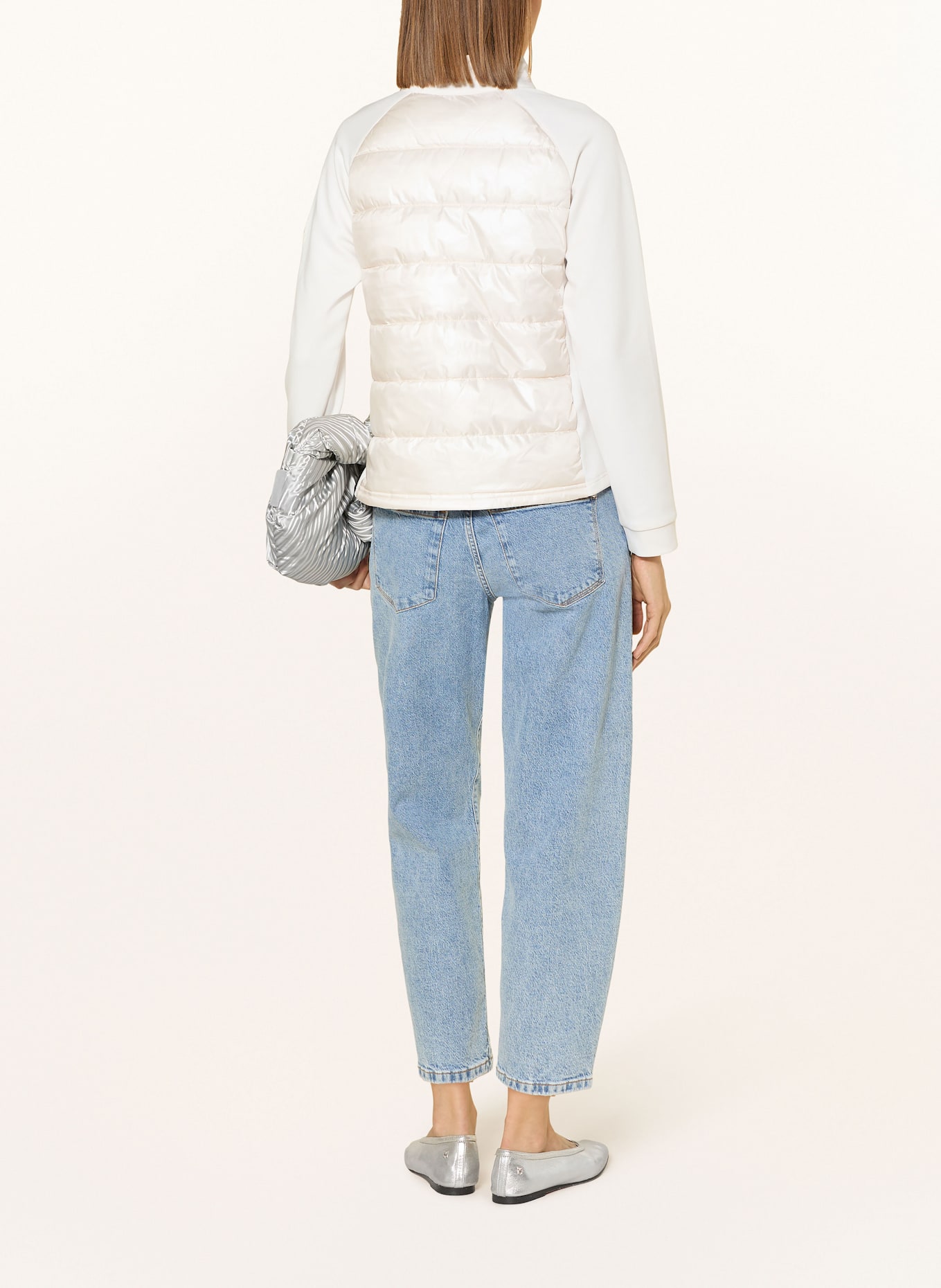 monari Steppjacke im Materialmix: WEISS