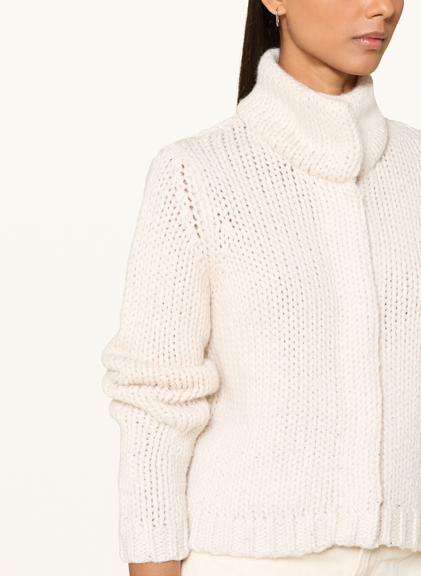 monari Strickjacke mit Glitzergarn: ECRU