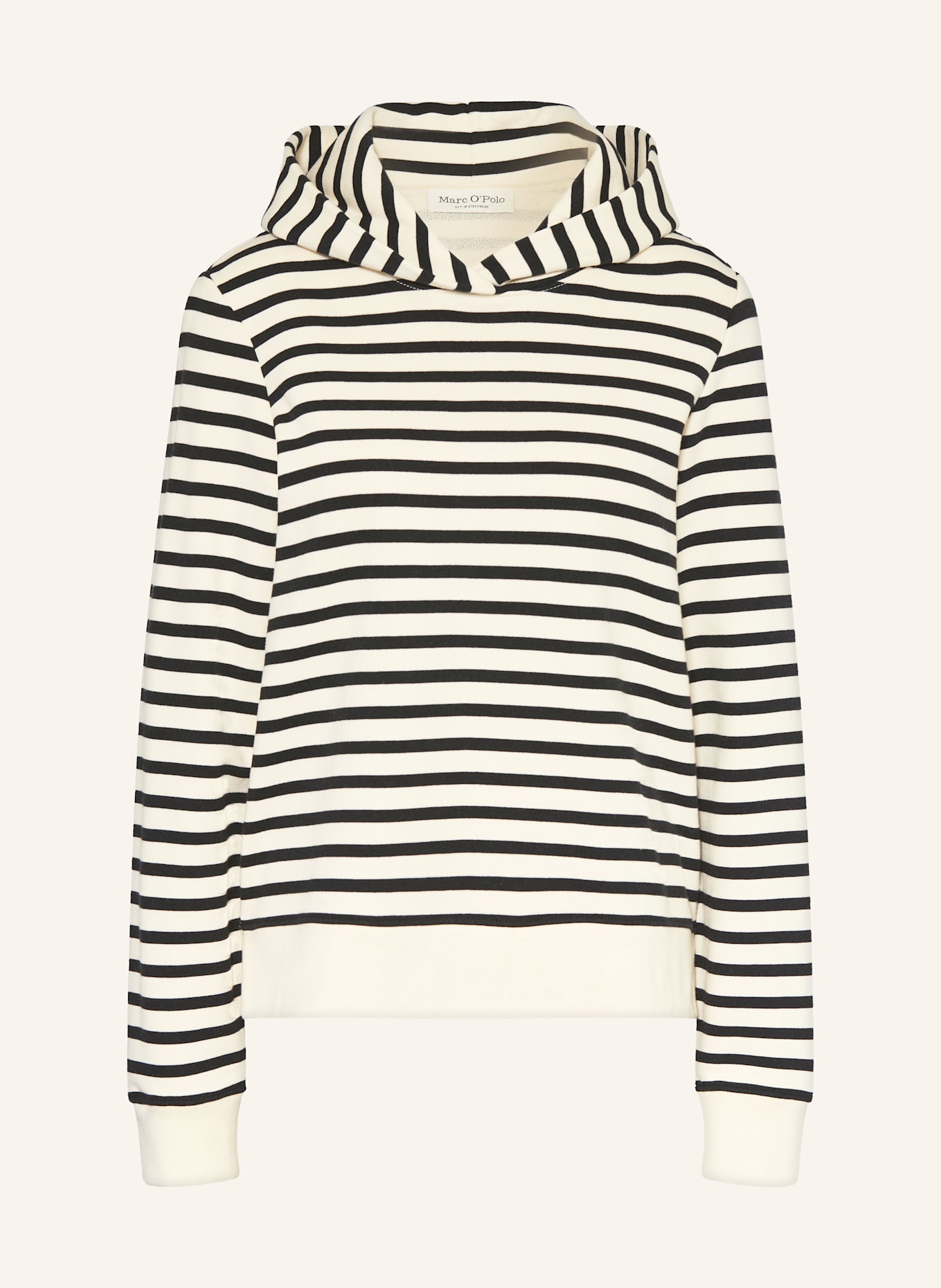 Marc O'Polo Hoodie: ECRU / SCHWARZ