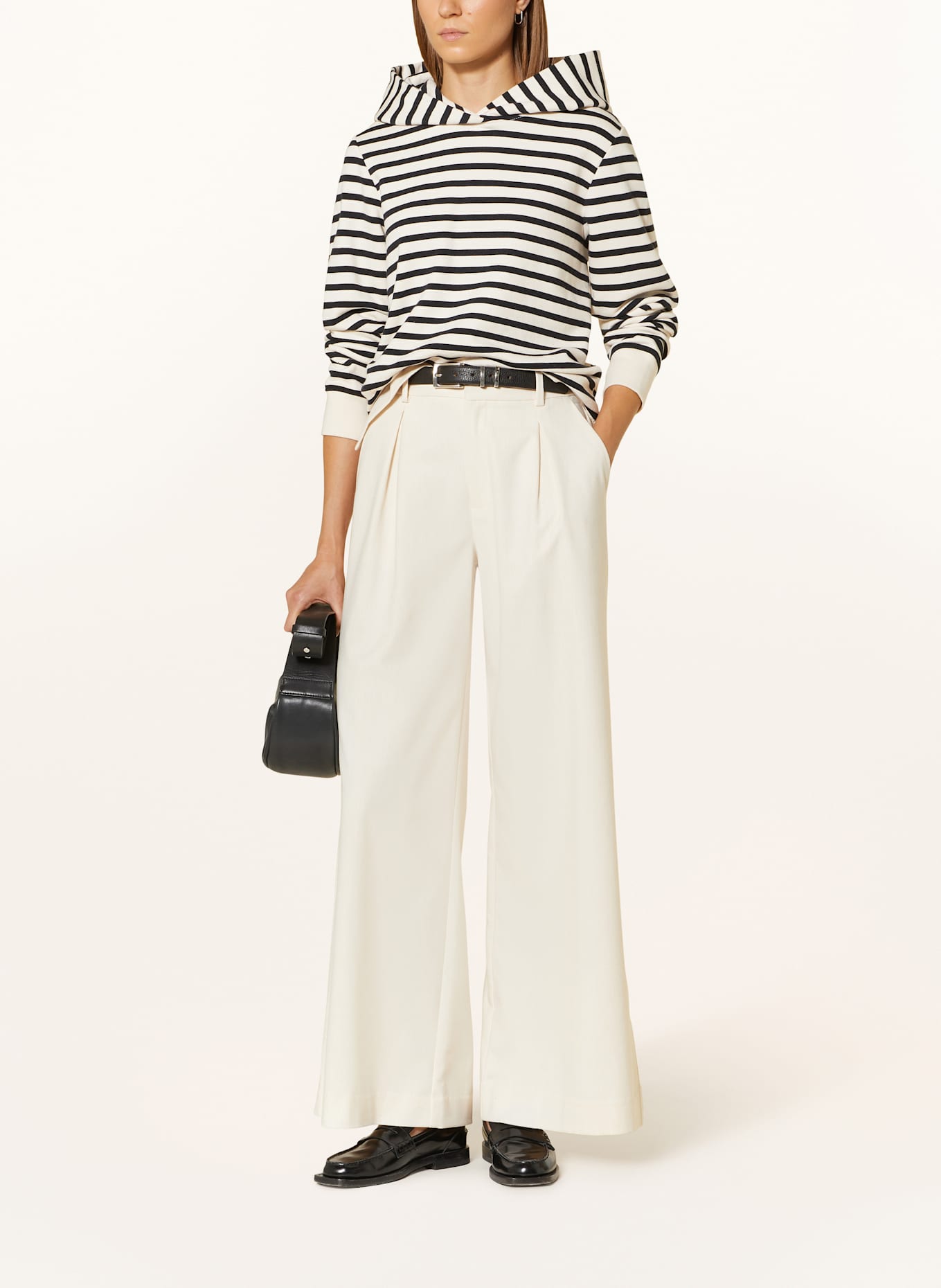 Marc O'Polo Hoodie: ECRU / SCHWARZ