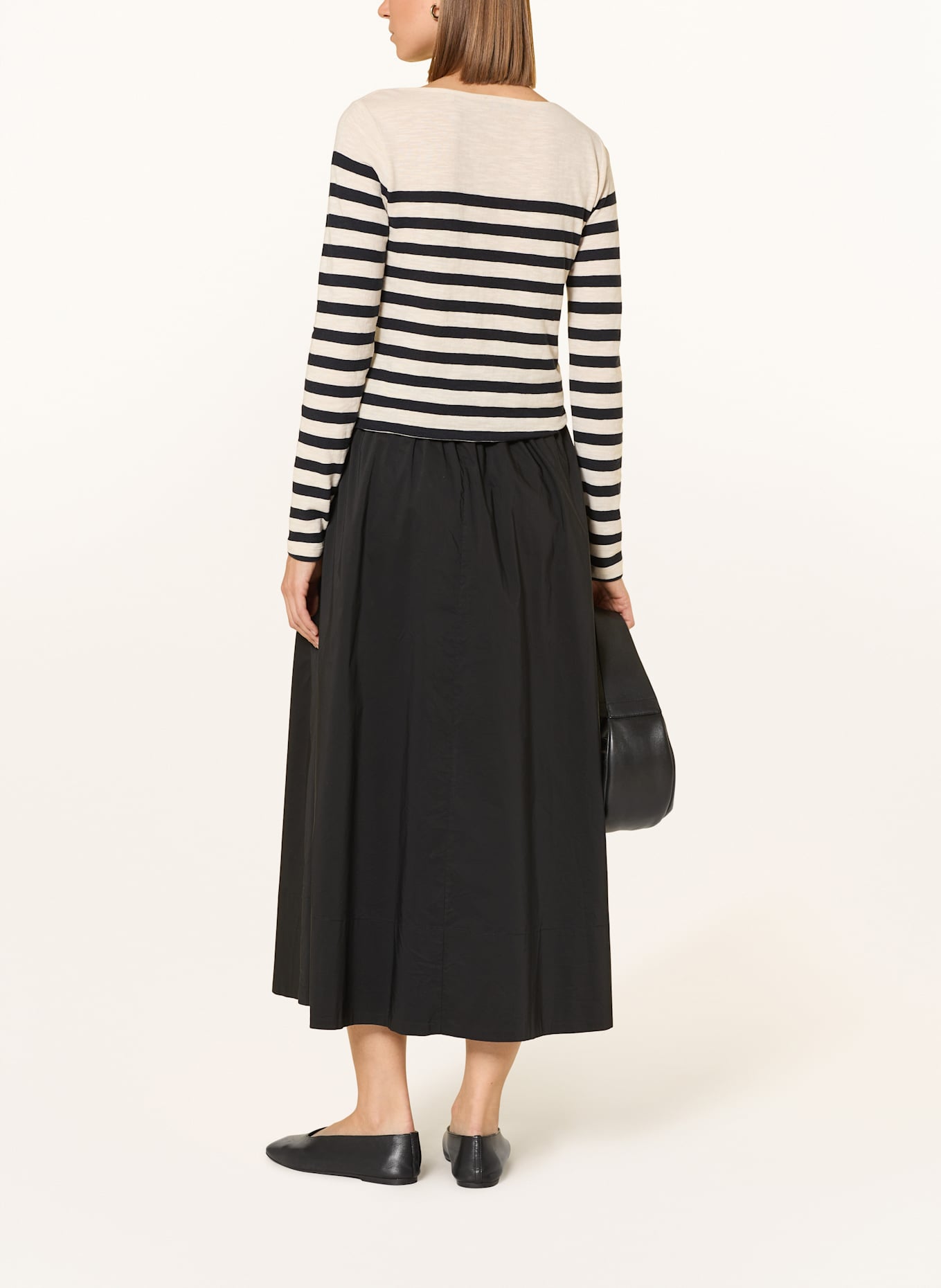 Marc O'Polo Longsleeve: BEIGE / SCHWARZ