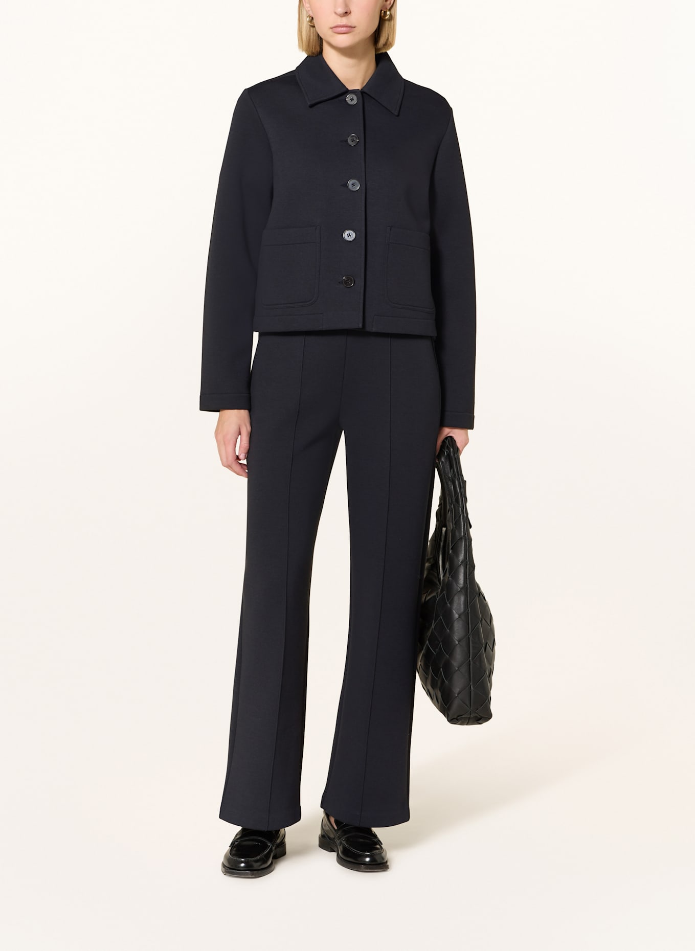 Marc O'Polo Kastenjacke aus Jersey: DUNKELBLAU