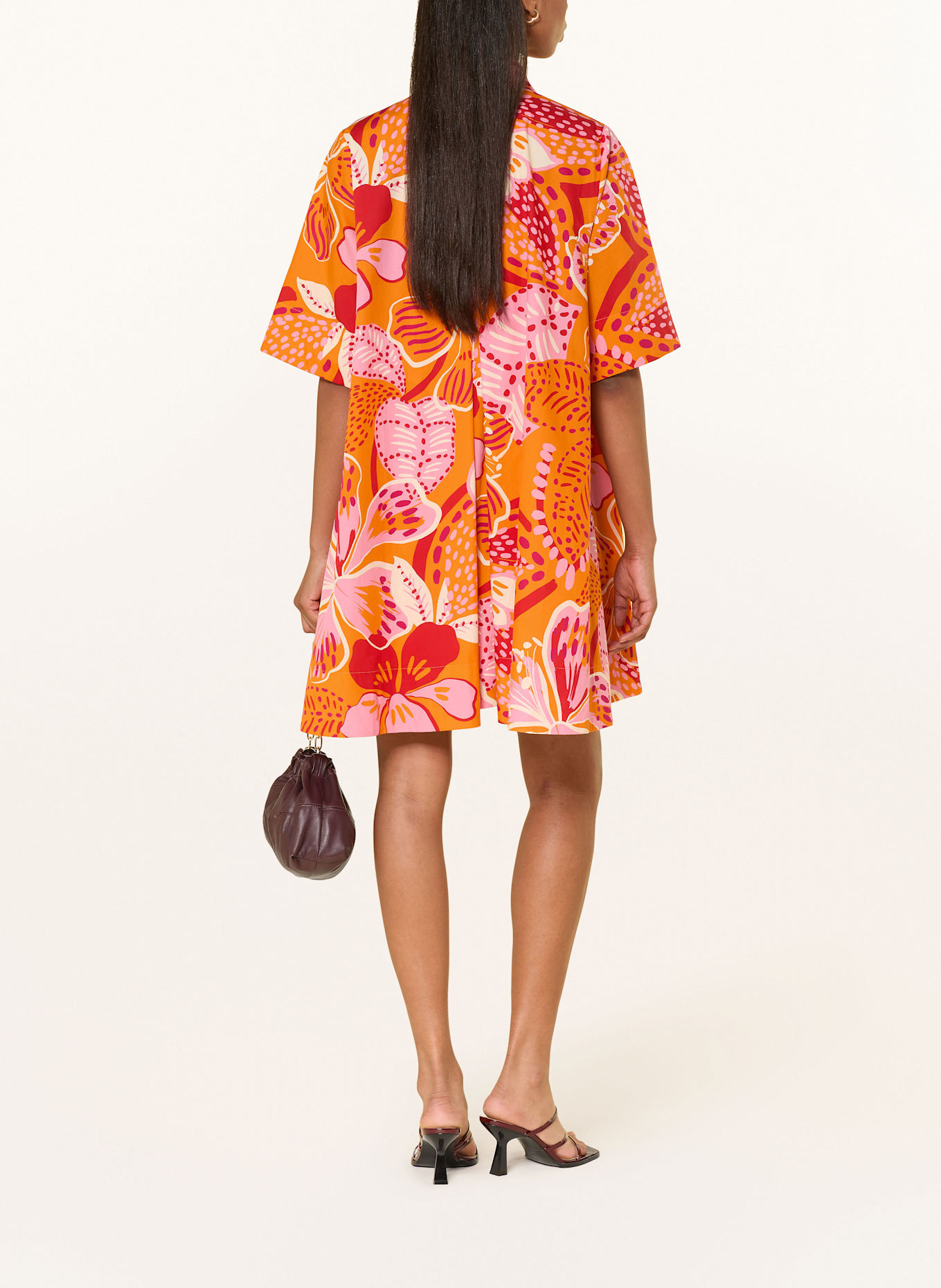 ANNA's Shirt dress: ORANGE / PINK / RED