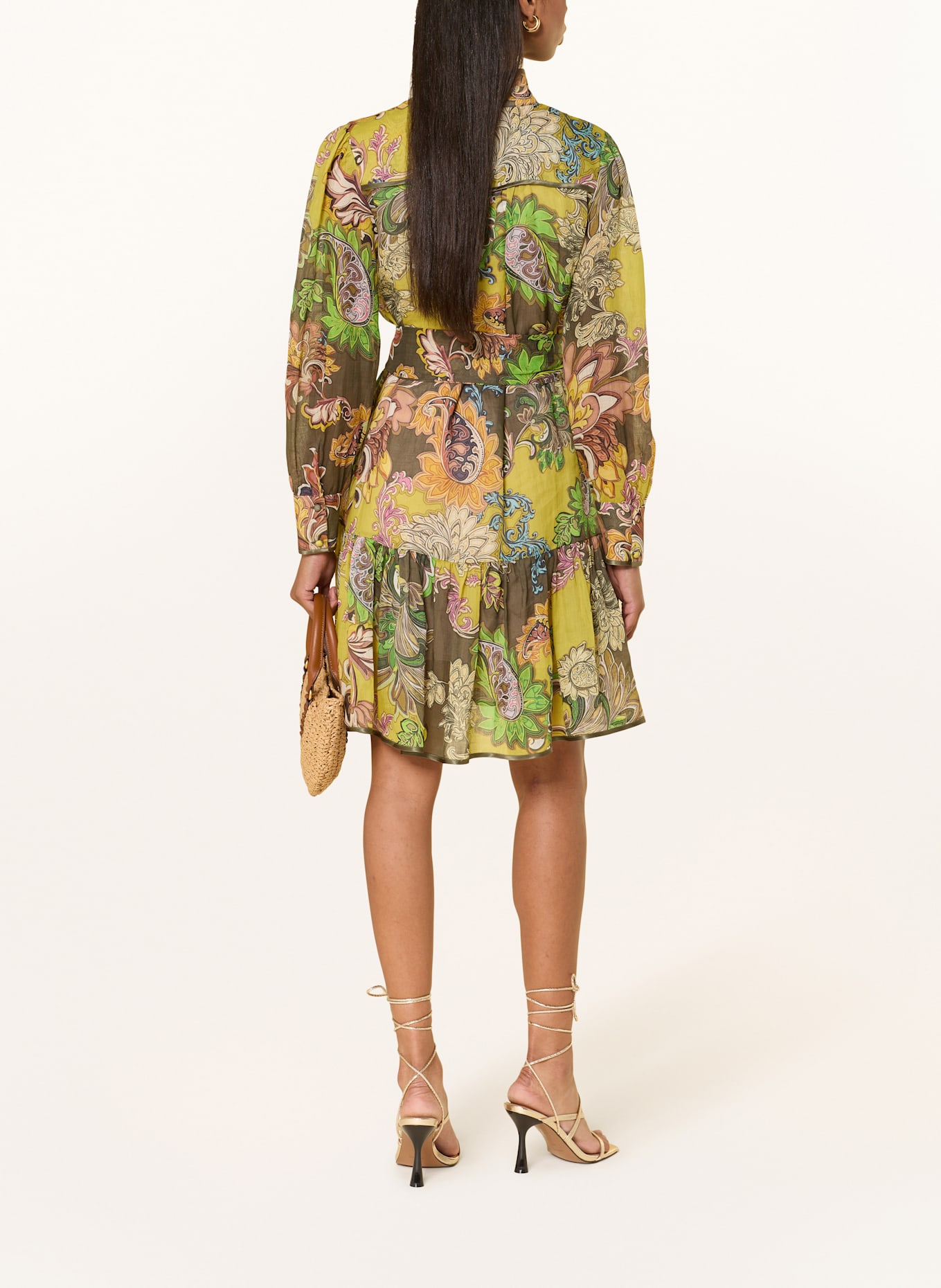 ANNA's Kleid mit abnehmbarer Schluppe: OLIV / KHAKI / BRAUN