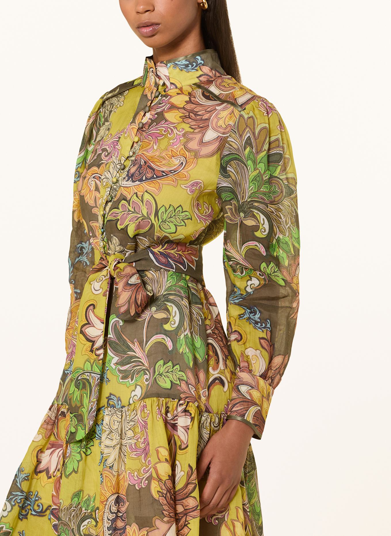 ANNA's Kleid mit abnehmbarer Schluppe: OLIV / KHAKI / BRAUN