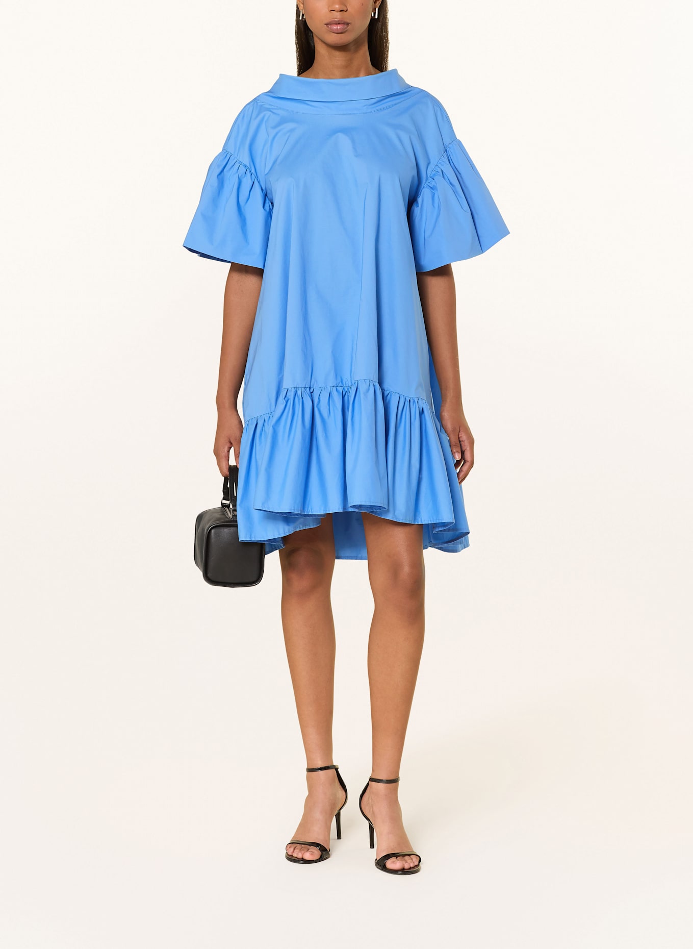 ANNA's Kleid mit Rüschen: BLAU