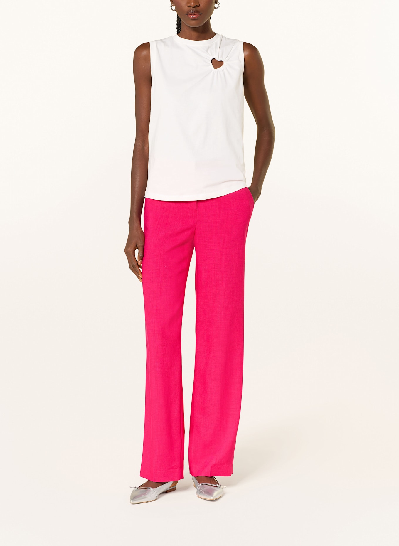 RIANI Top mit Cut-out: WEISS