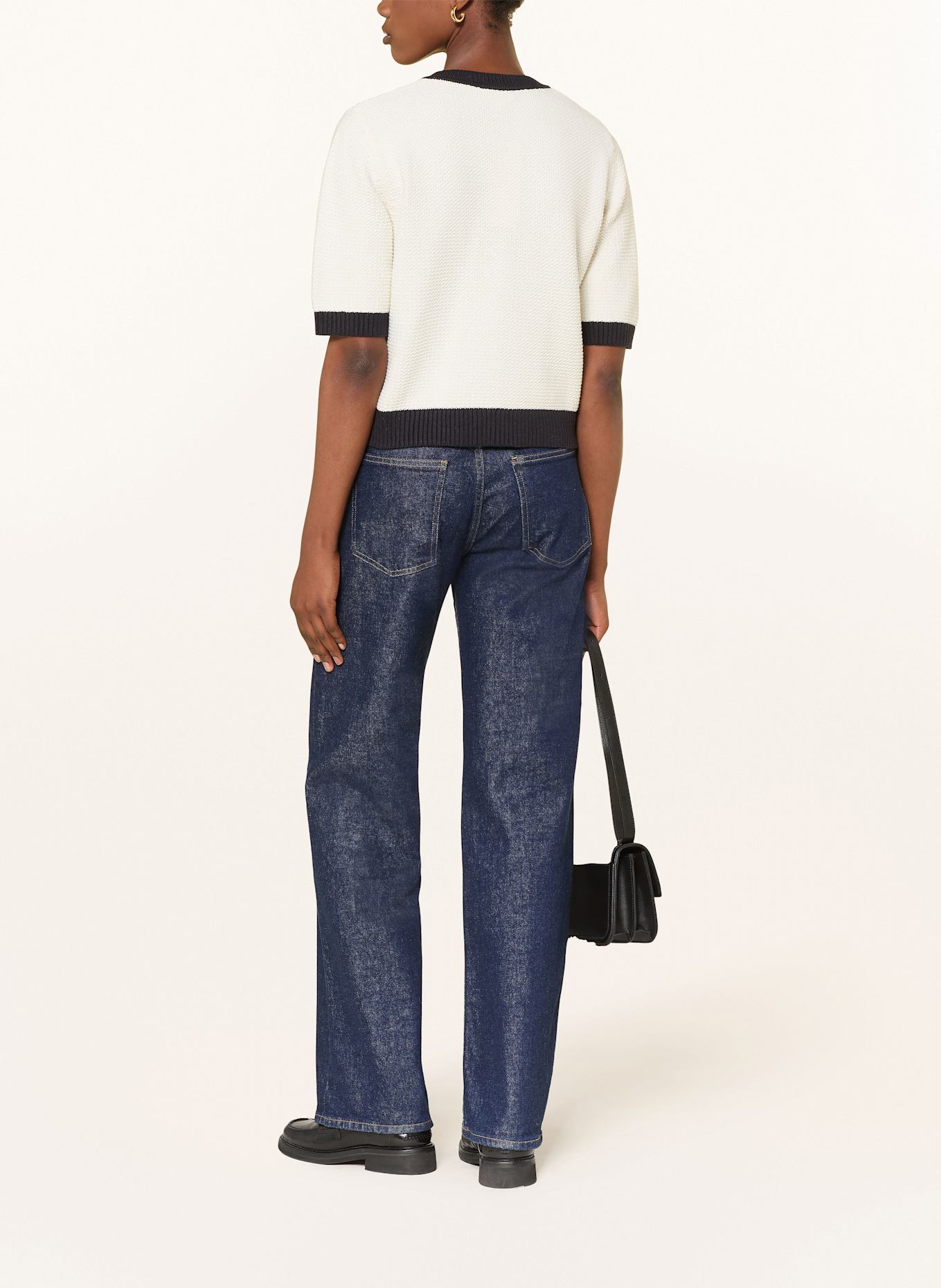 HOBBS Strickjacke EMILY: ECRU / DUNKELBLAU