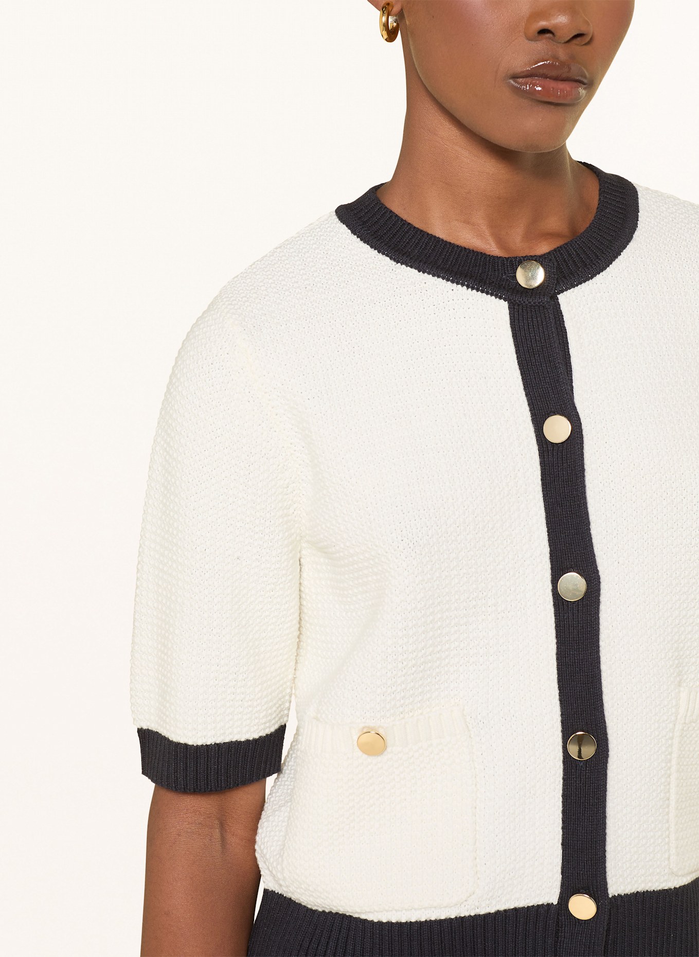 HOBBS Strickjacke EMILY: ECRU / DUNKELBLAU