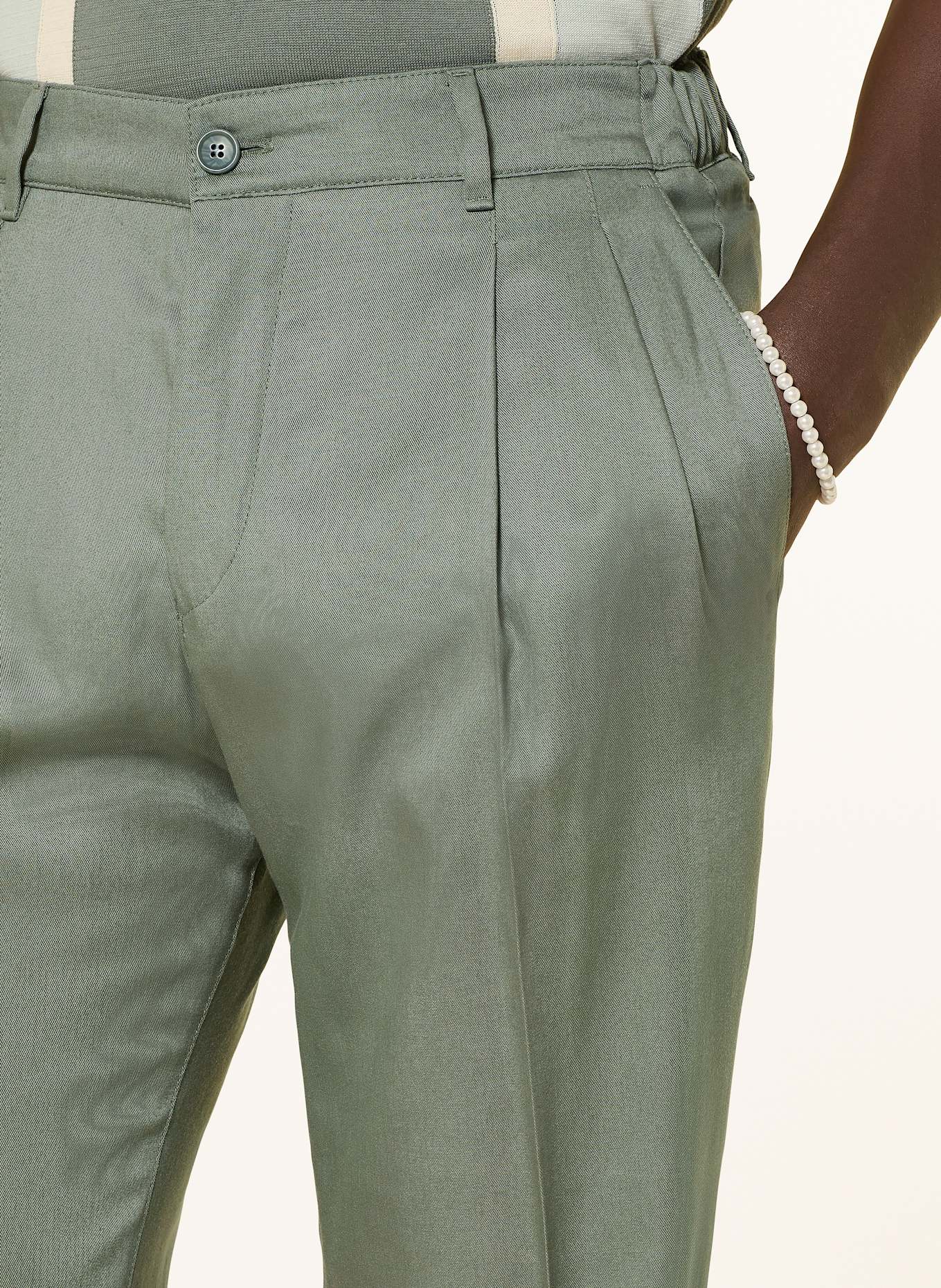 DRYKORN Chinosy LEEK regular fit: ZIELONY