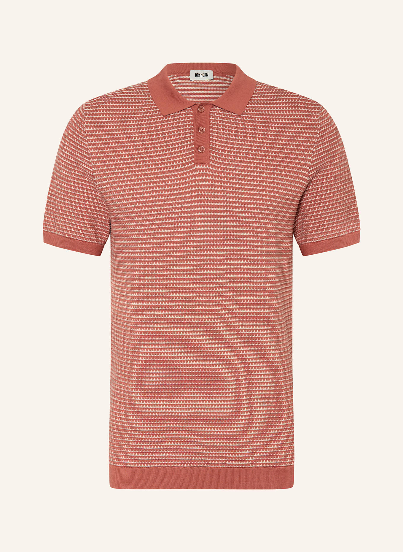 DRYKORN Strick-Poloshirt TRITON Regular Fit: DUNKELORANGE