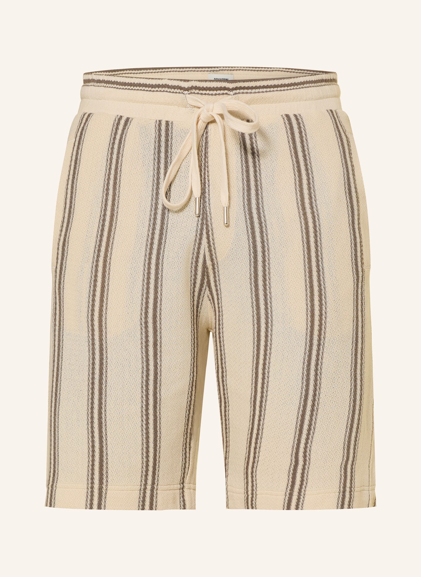 DRYKORN Gebreide shorts BRIKKO: BEIGE / MARRON FONCÉ