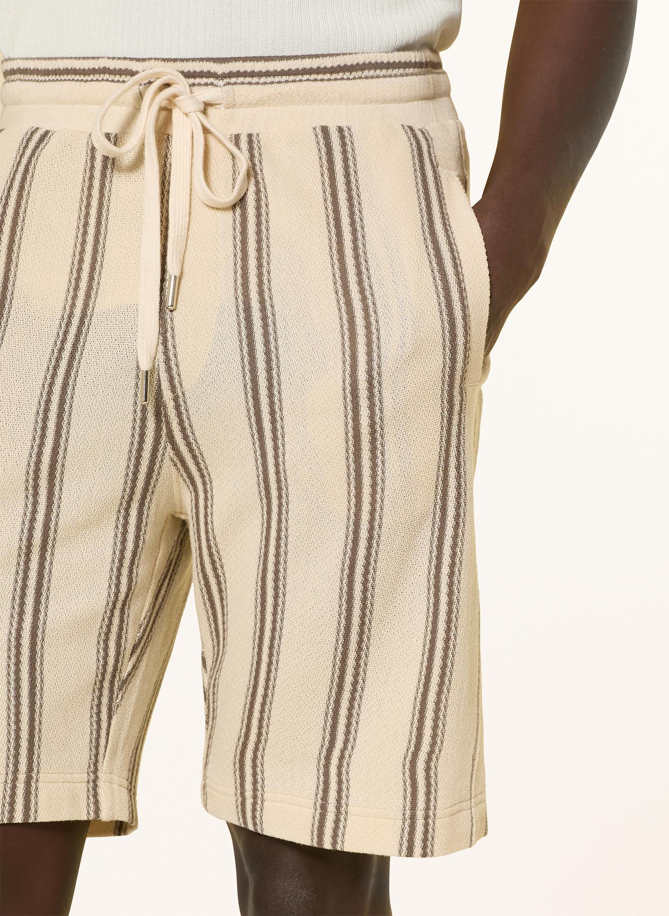 DRYKORN Gebreide shorts BRIKKO: BEIGE / MARRON FONCÉ