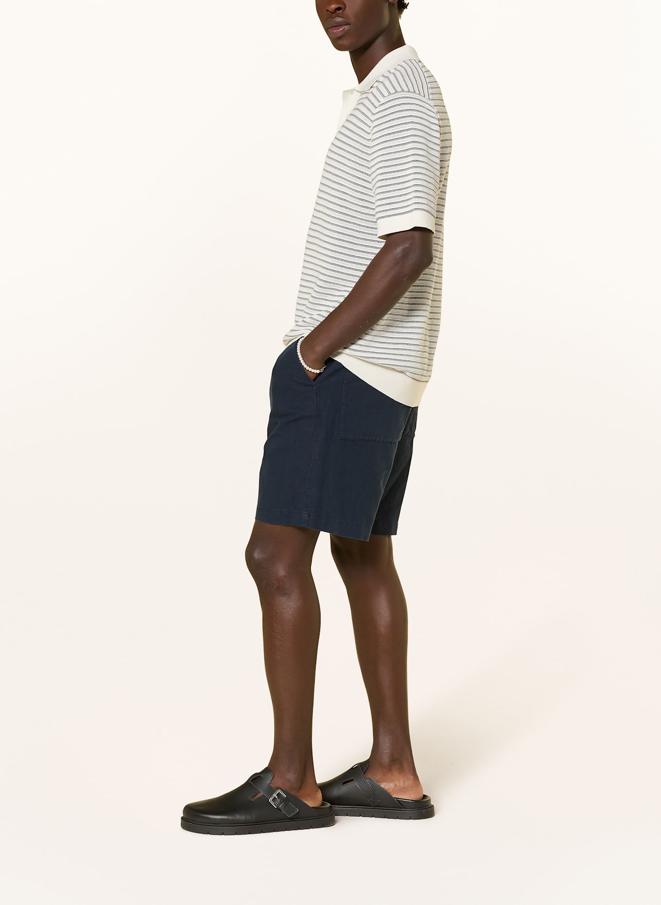 DRYKORN Shorts SAYO mit Leinen: DUNKELBLAU