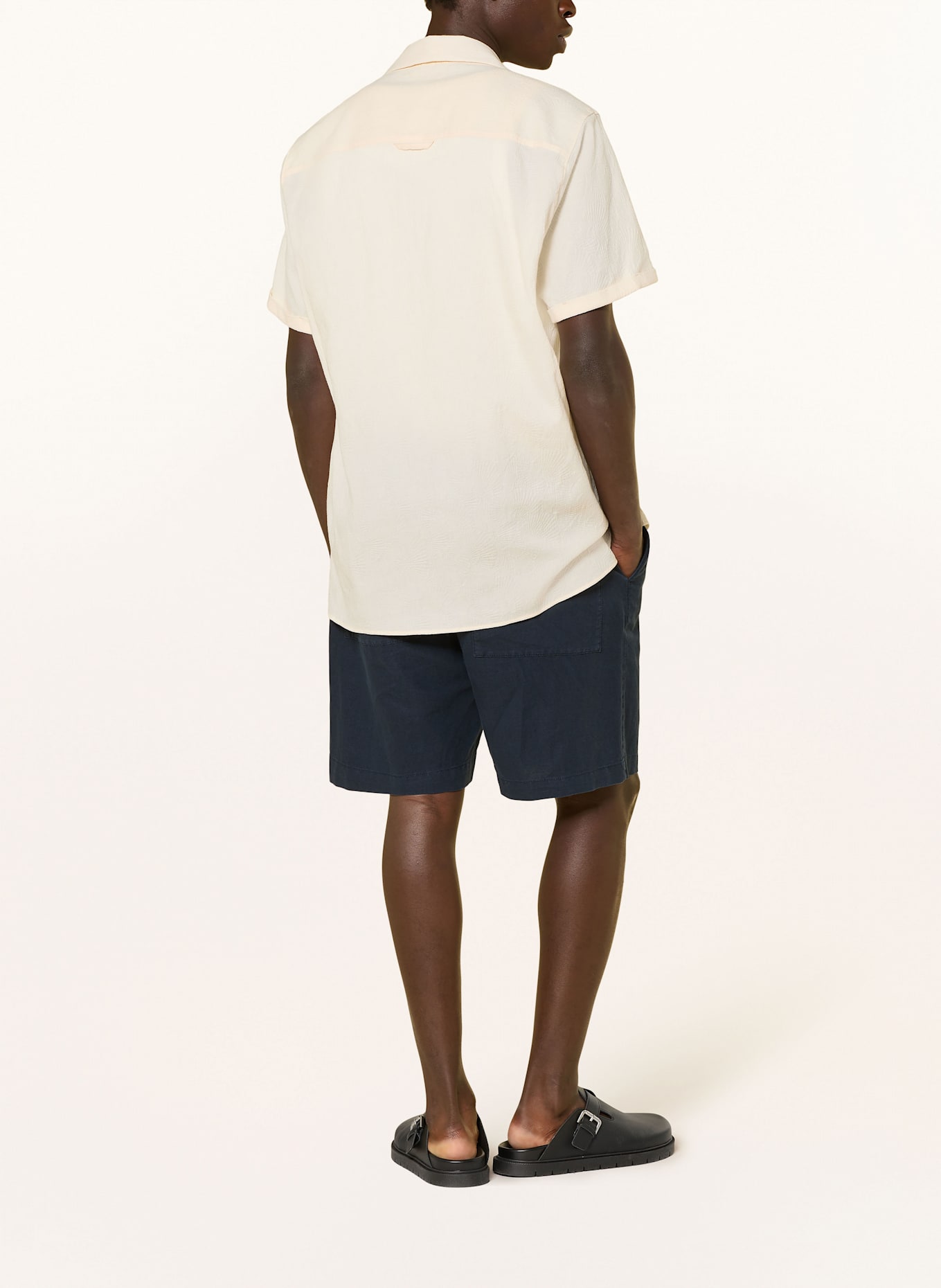 DRYKORN Jacquard resort shirt BIJAN_2 Comfort Fit: LIGHT BROWN