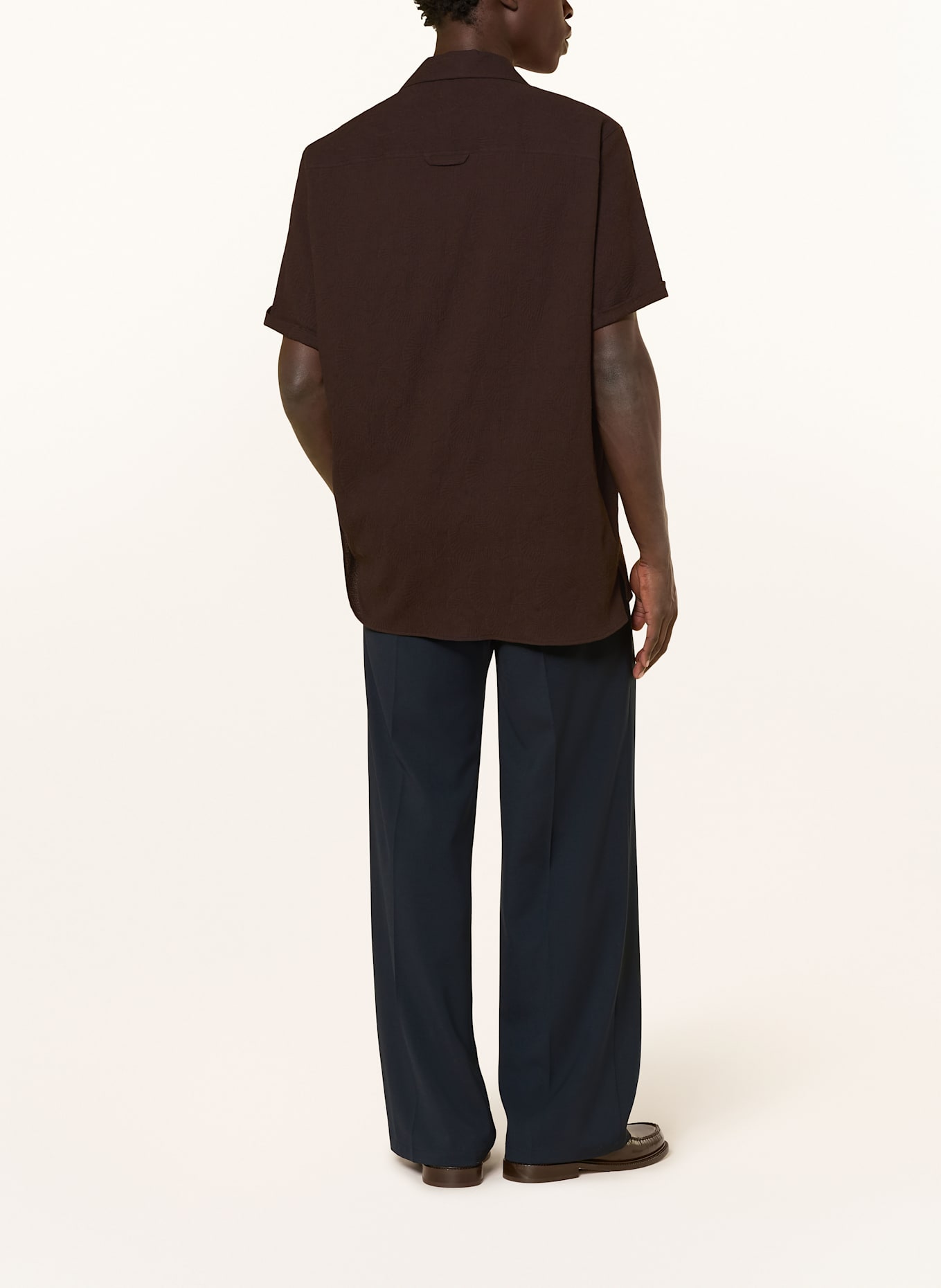 DRYKORN Jacquard resort shirt BIJAN_2 Comfort Fit: 1104 braun