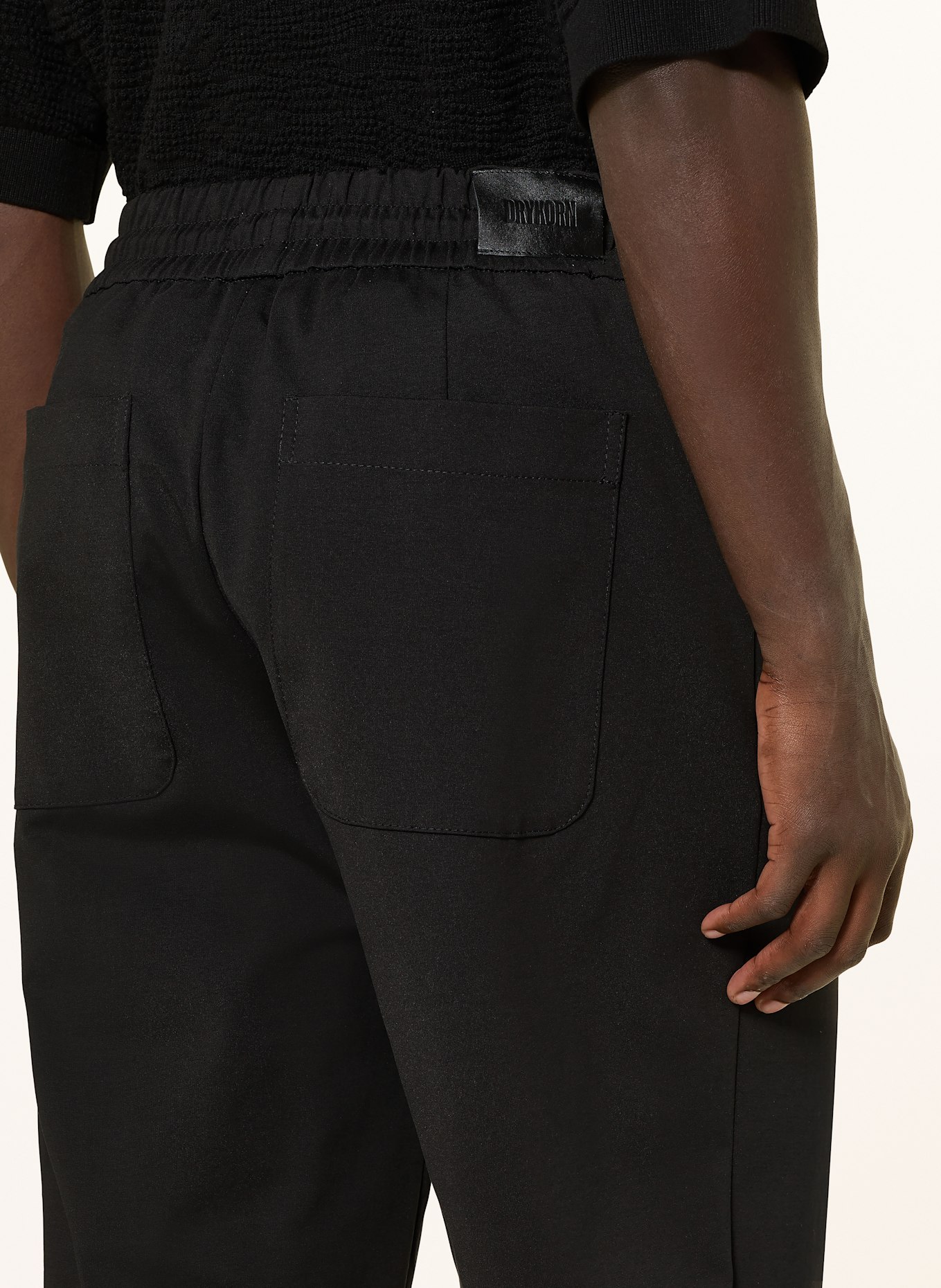 DRYKORN ONARO jersey trousers in jogging style Regular fit: BLACK