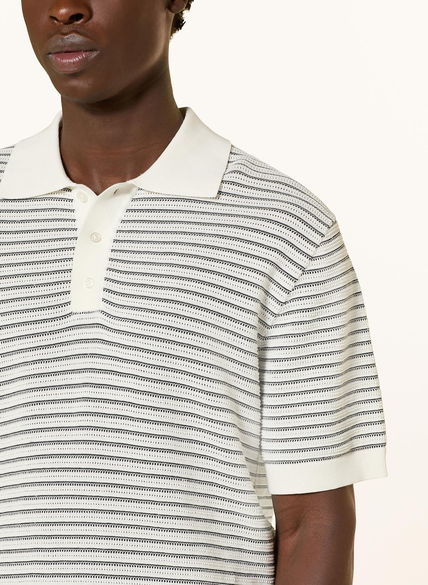 DRYKORN Strick-Poloshirt TAMIAN Relaxed Fit: ECRU / SCHWARZ