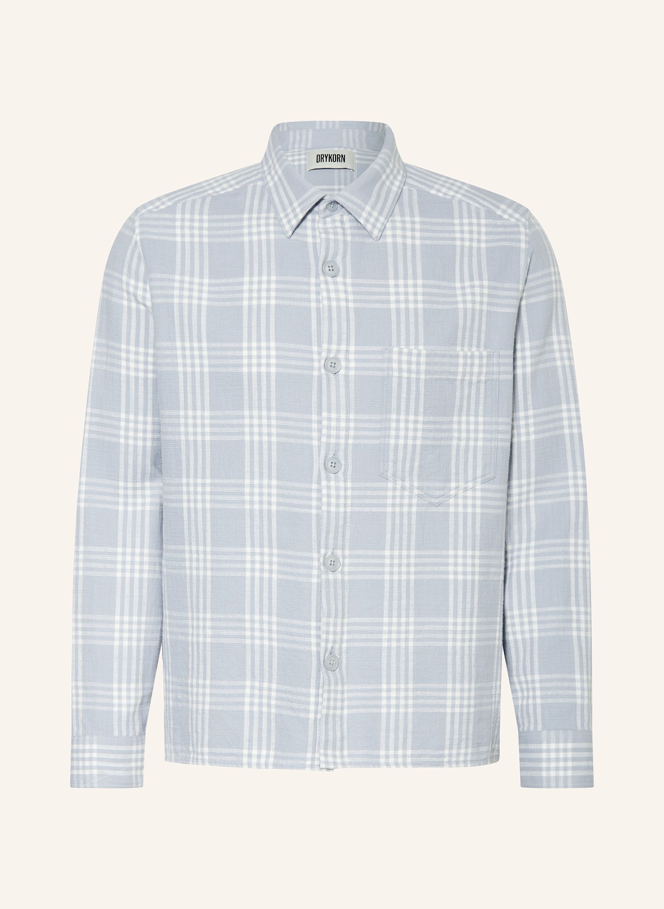 DRYKORN Overshirt DIEGGO: LIGHT BLUE / WHITE