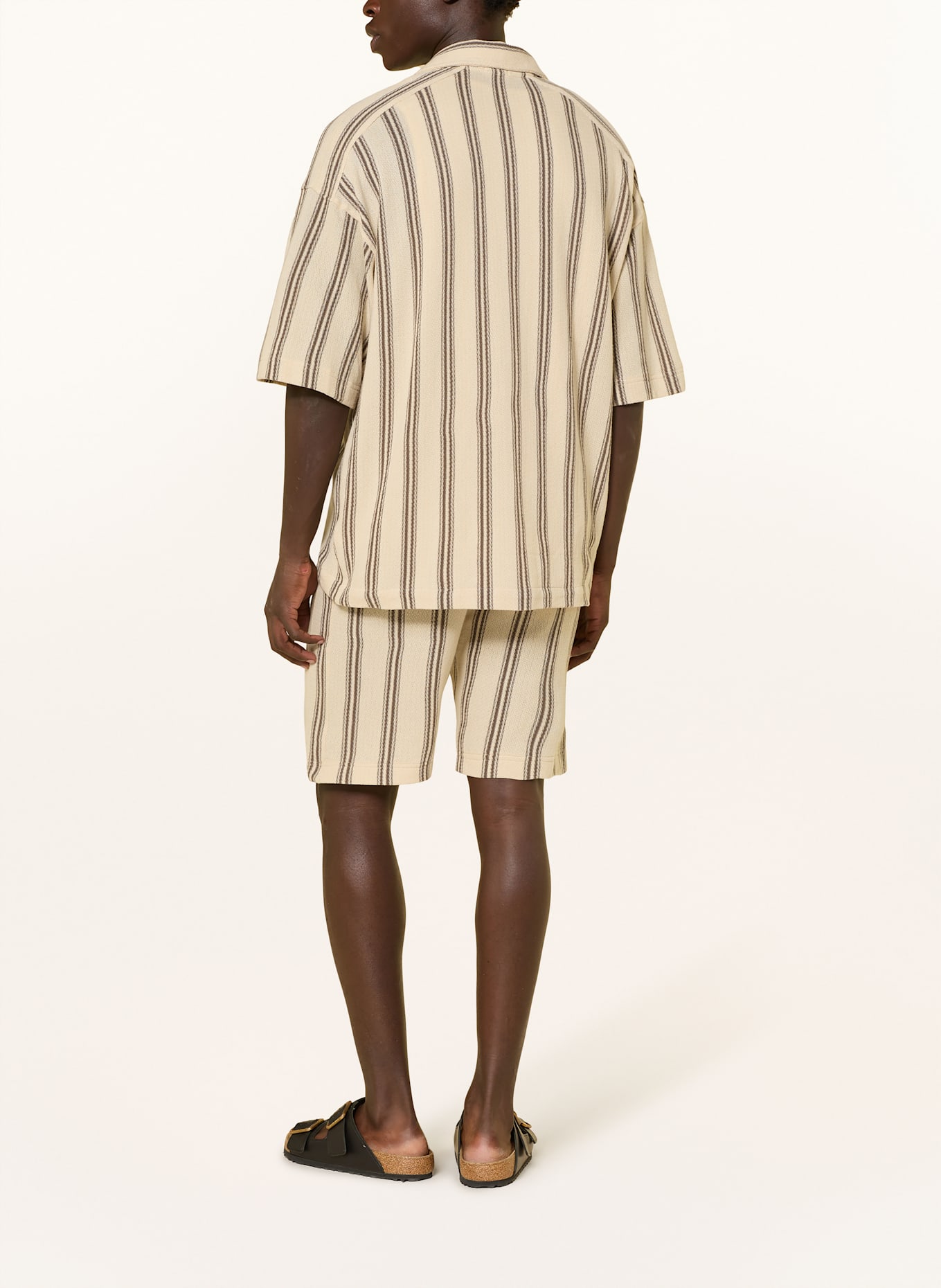 DRYKORN Gebreid resorthemd BASIIL Comfort Fit: LICHTBRUIN / MARRON FONCÉ