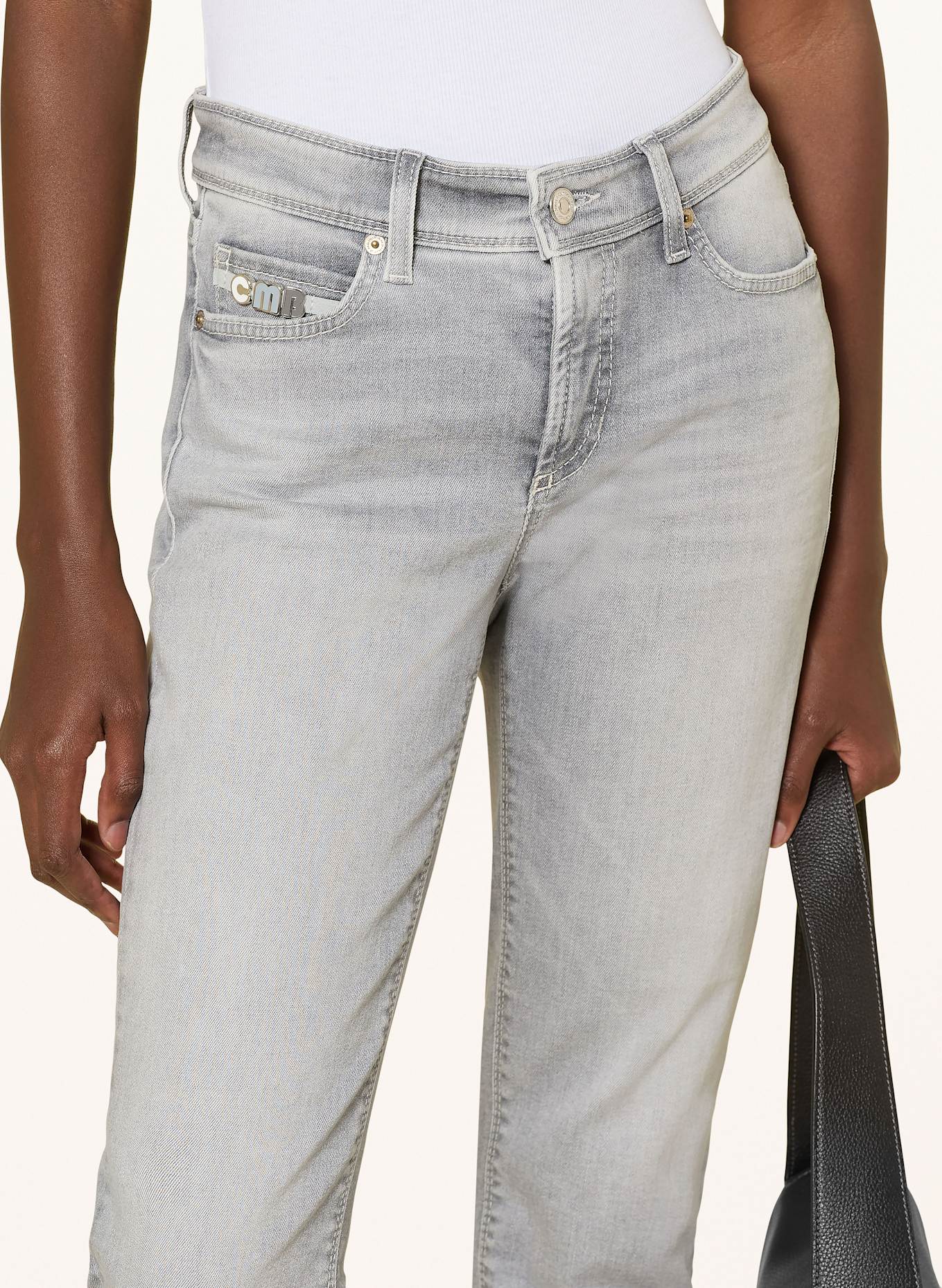 CAMBIO Jeansy cropped PIPER: 5282 contrast bleached