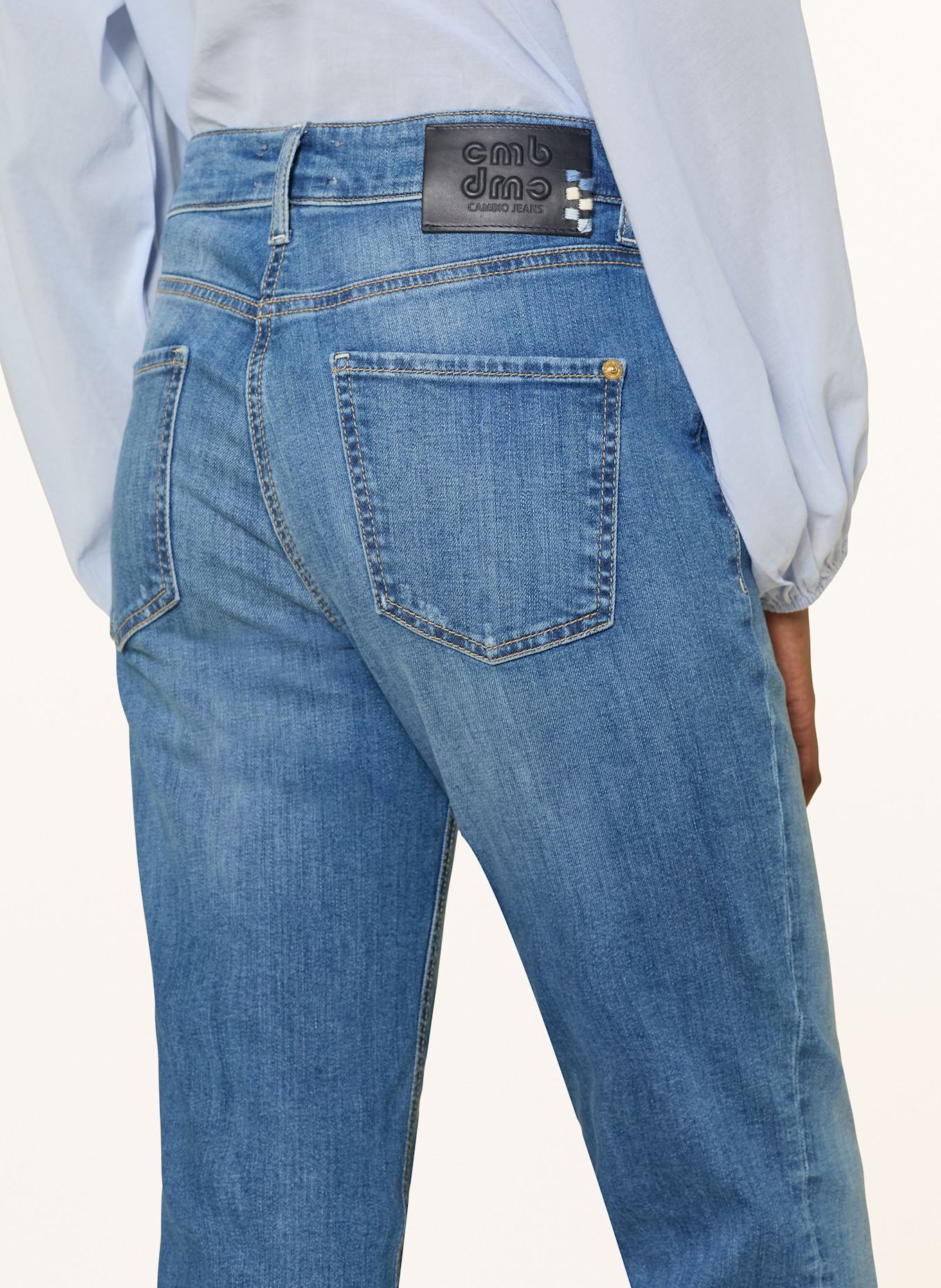 CAMBIO Cropped Jeans PIPER: 5182 glam used fringed hem