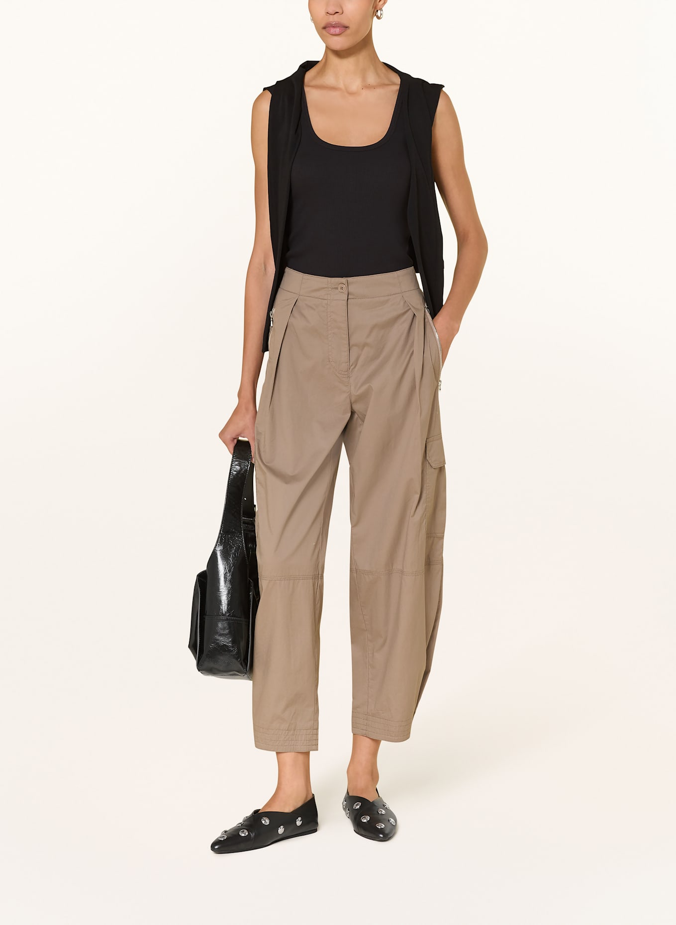 CAMBIO Pantalon cargo BLOSSOM: TAUPE