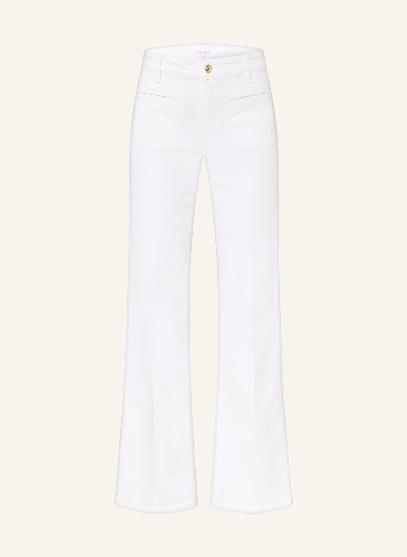 CAMBIO Flared džíny TESS: KRÉMOVÁ