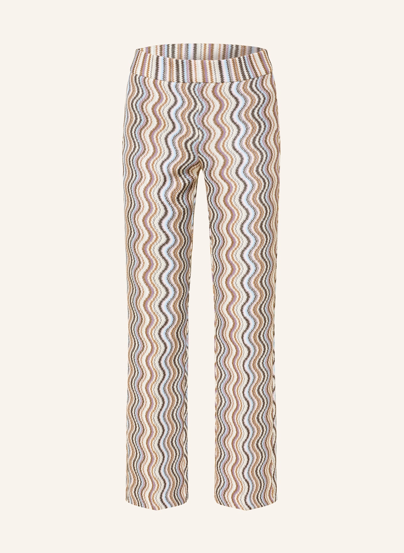 CAMBIO Hose FAITH mit Glitzergarn: HELLLILA / BRAUN / CREME