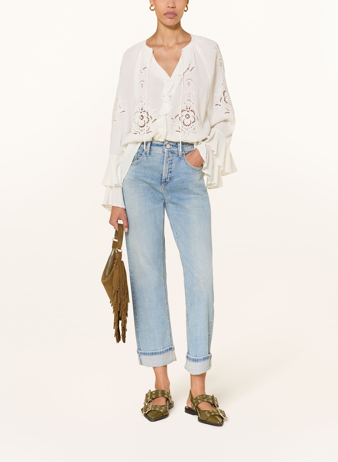 CAMBIO Straight džíny GAIA: 5181 summer tea wash