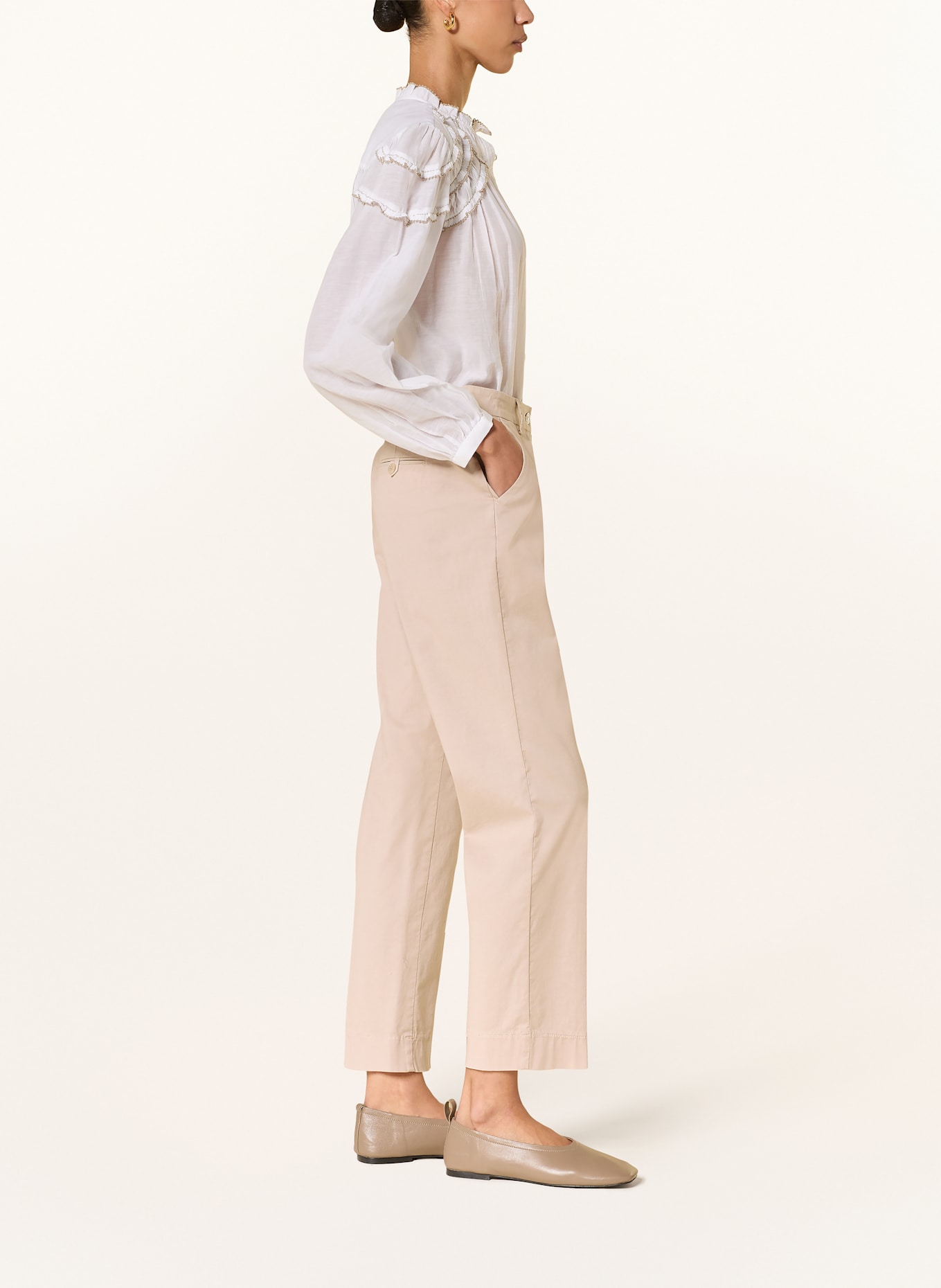 CAMBIO Chinosy KIANA: BEŻOWY