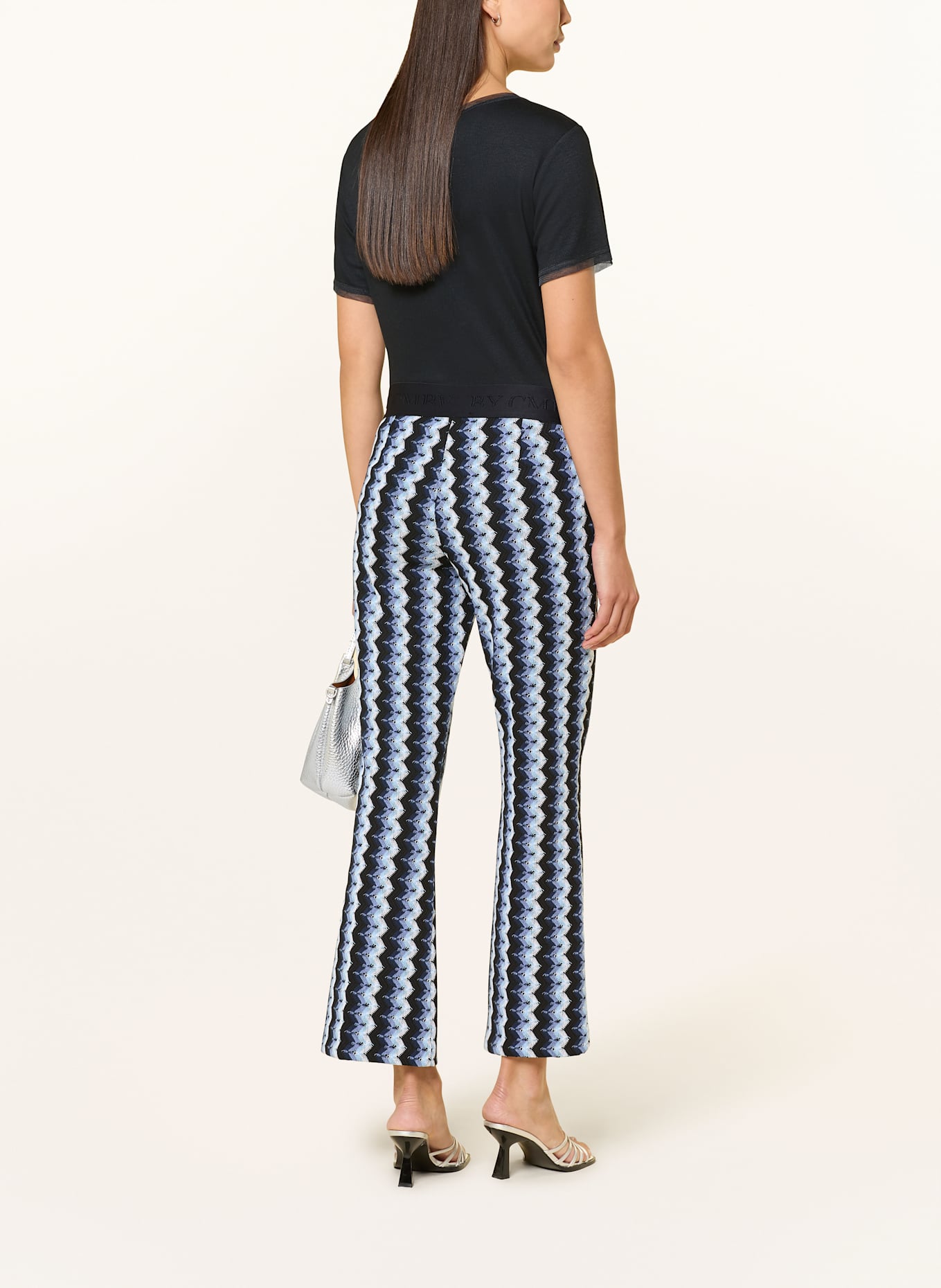 CAMBIO Pantalon au crochet FAITH: BLEU FONCÉ / LILAS CLAIR / BLEU CLAIR