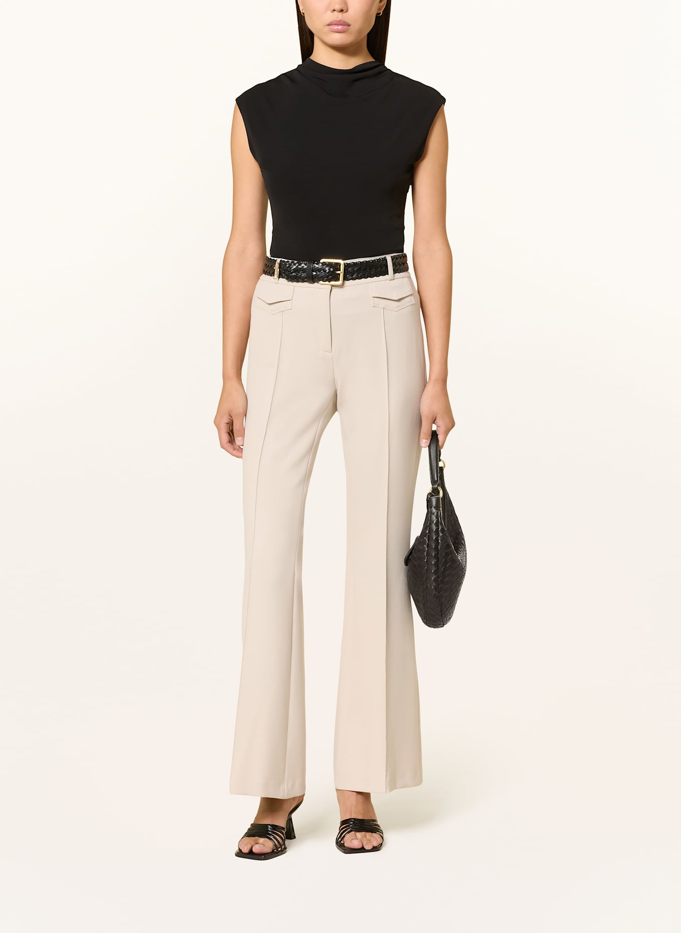 CAMBIO Flared Jeans FAWN: BEIGE