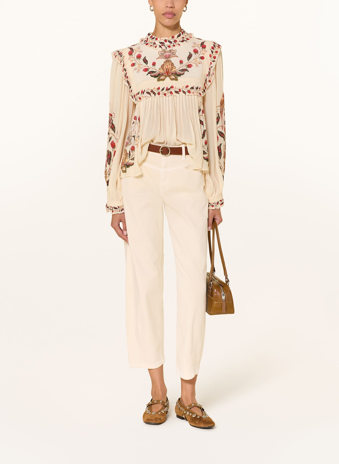 CAMBIO Cropped Jeans ELIN: CREME