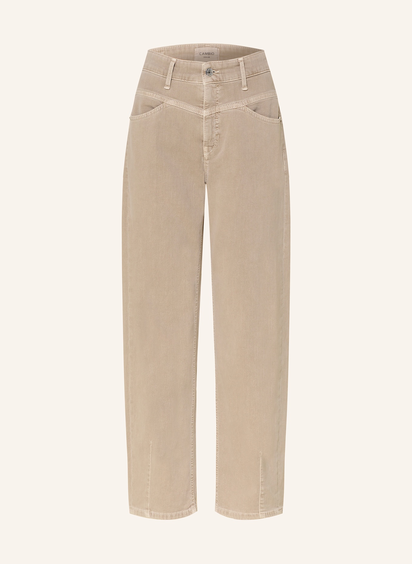 CAMBIO Cropped Jeans ELIN: BEIGE