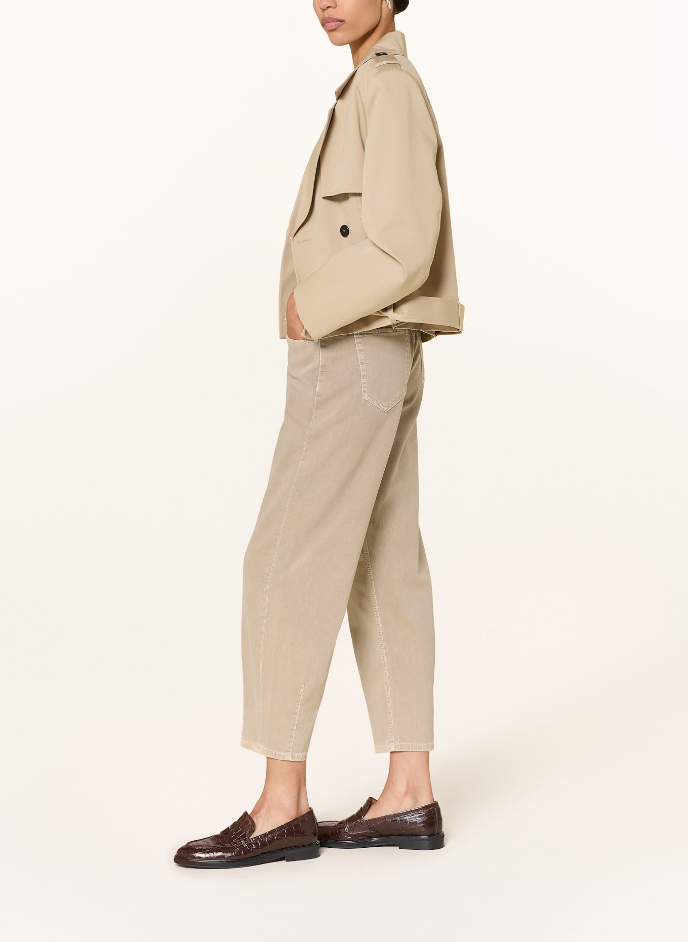 CAMBIO Cropped Jeans ELIN: BEIGE