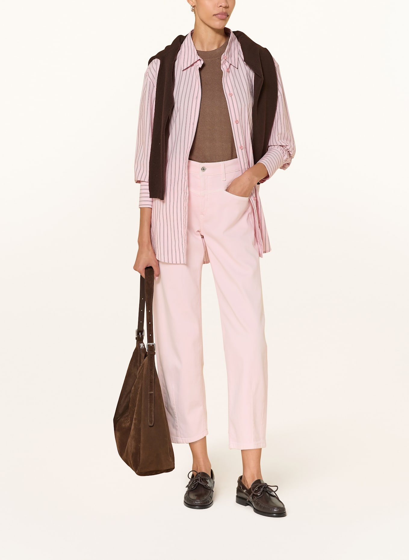 CAMBIO Cropped jeans ELIN: LIGHT PINK