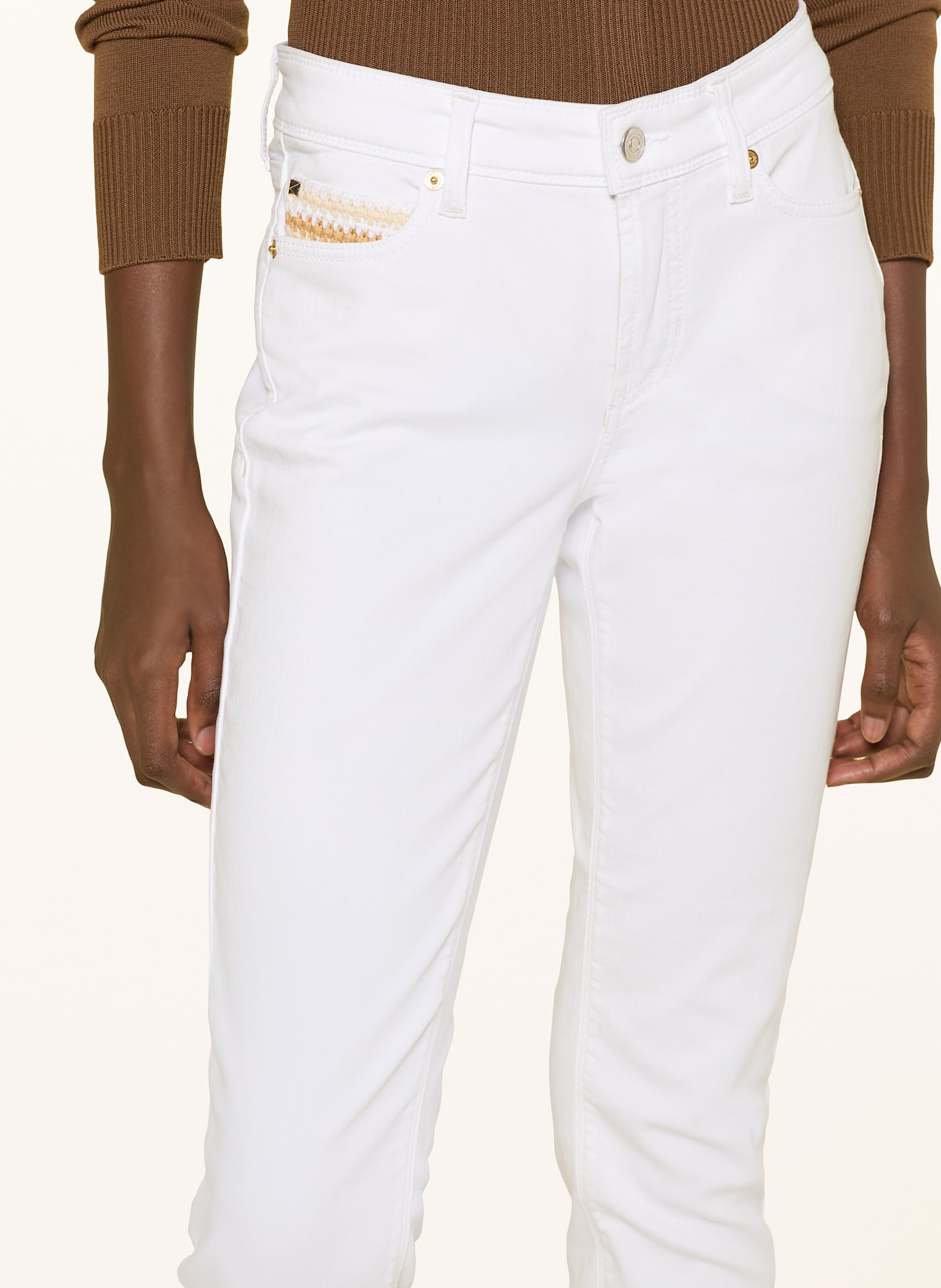 CAMBIO Jean court PIPER: 5009 softwash & fringed