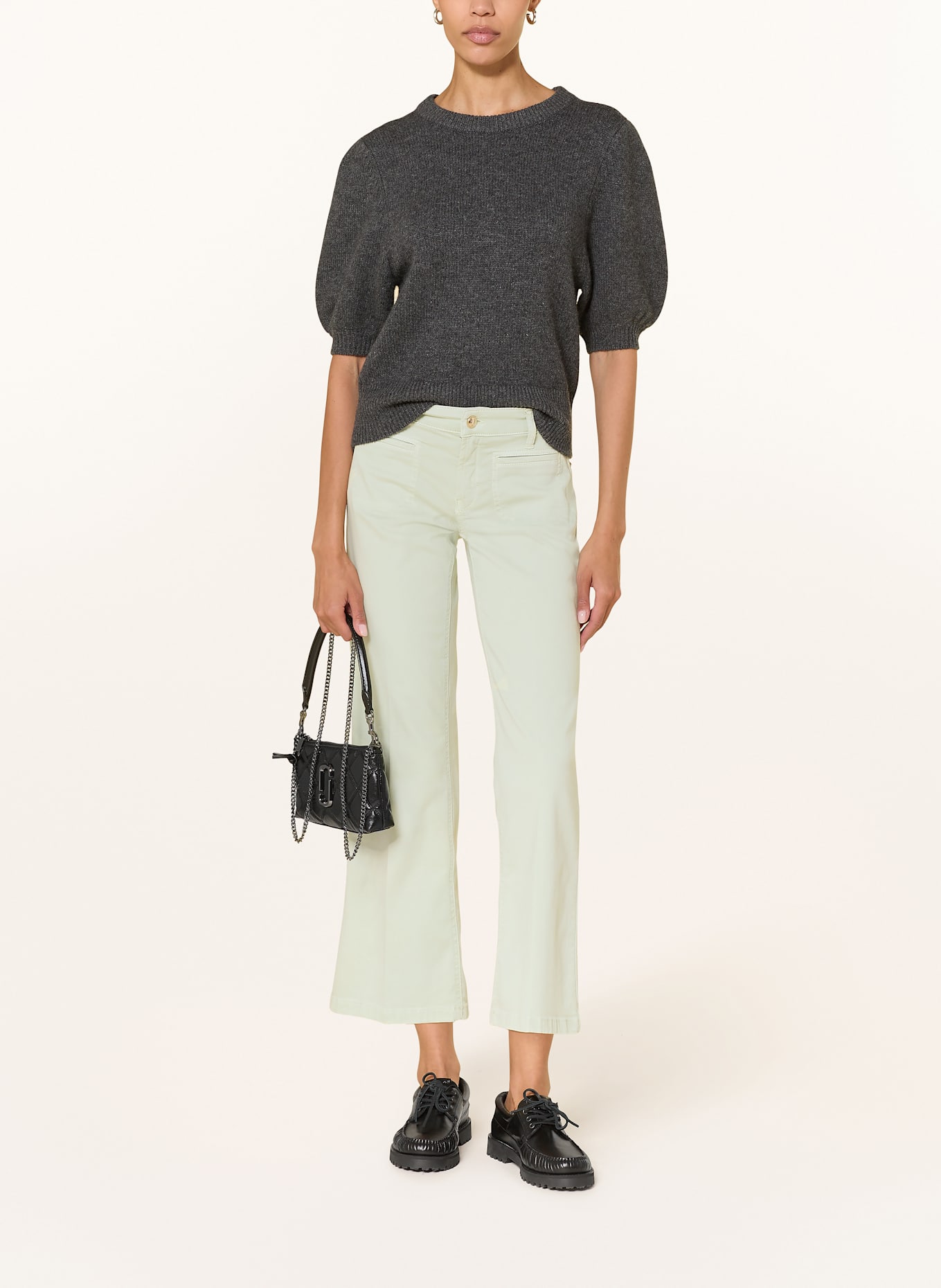 CAMBIO Cropped Jeans TESS: HELLGRÜN