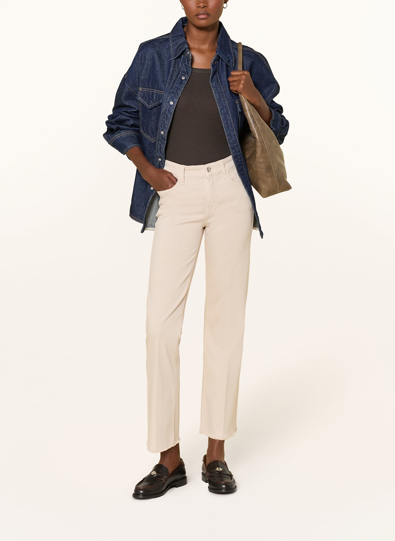 CAMBIO Bootcut Jeans FRANCESCA: 740 sand