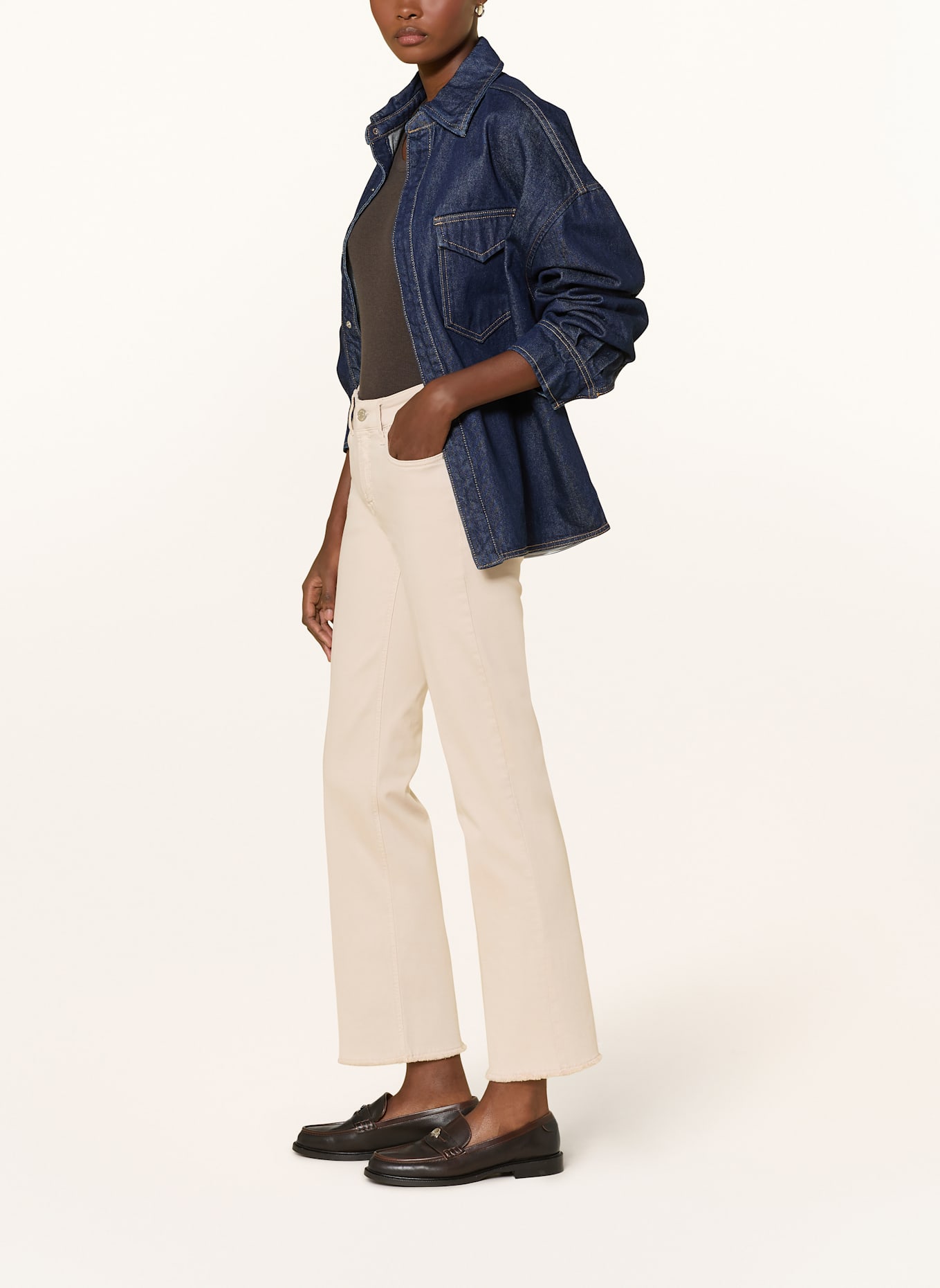 CAMBIO Bootcut Jeans FRANCESCA: 740 sand