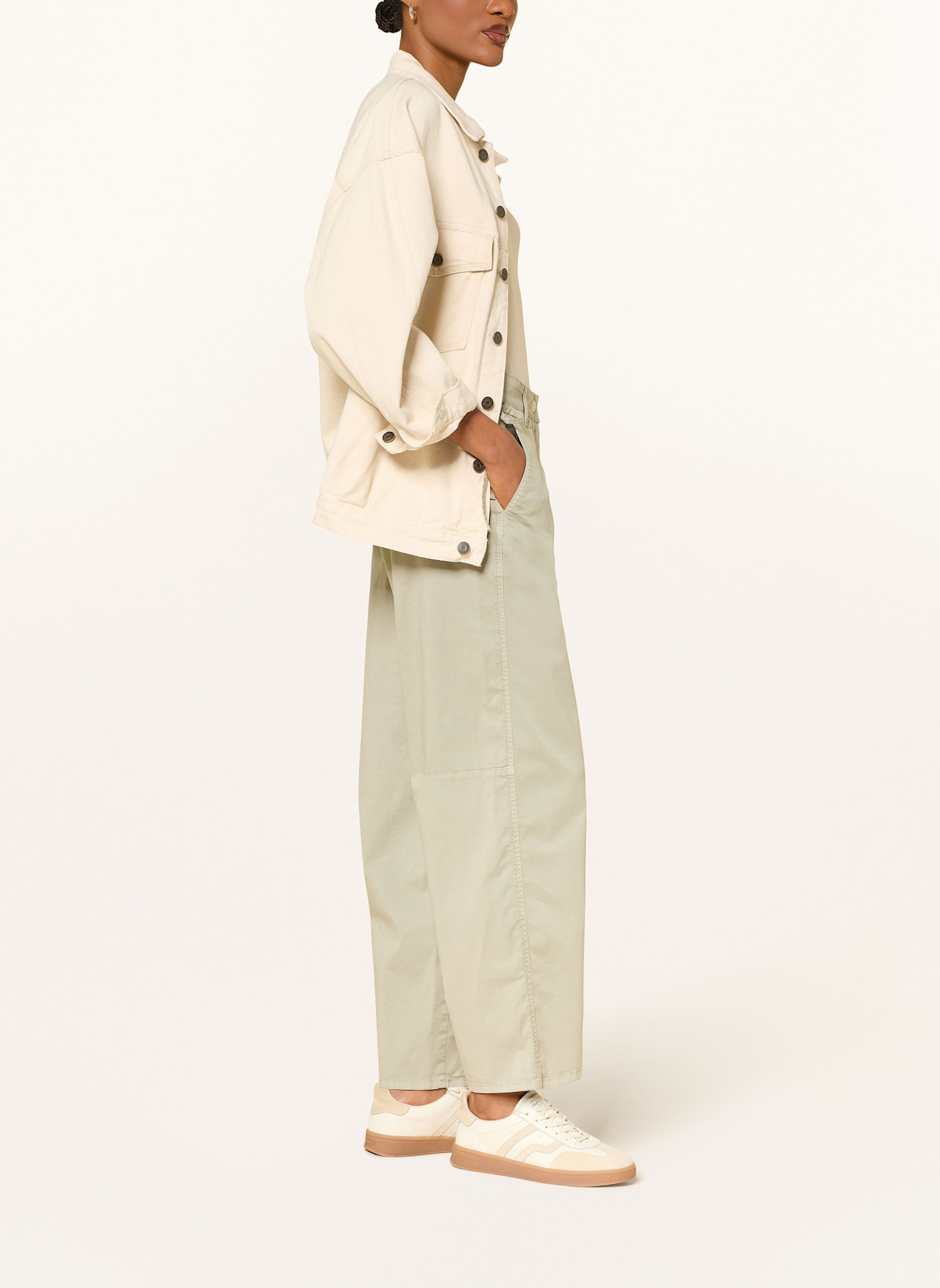 CAMBIO Kalhoty OLYMPIA: SVĚTLE ZELENÁ