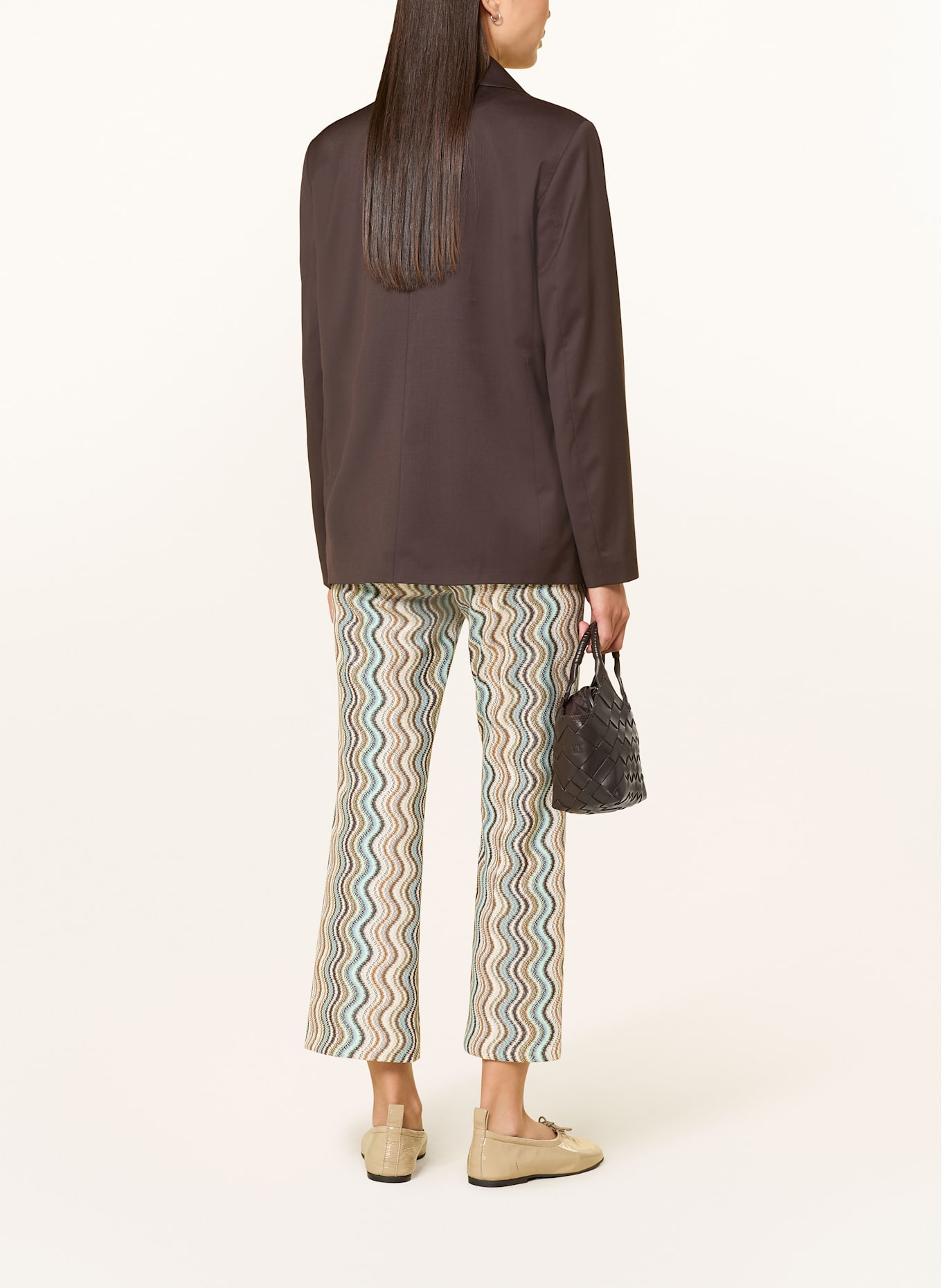 CAMBIO Spodnie AMELIA w stylu dresowym: GRANATOWY / CIEMNOCZERWONY