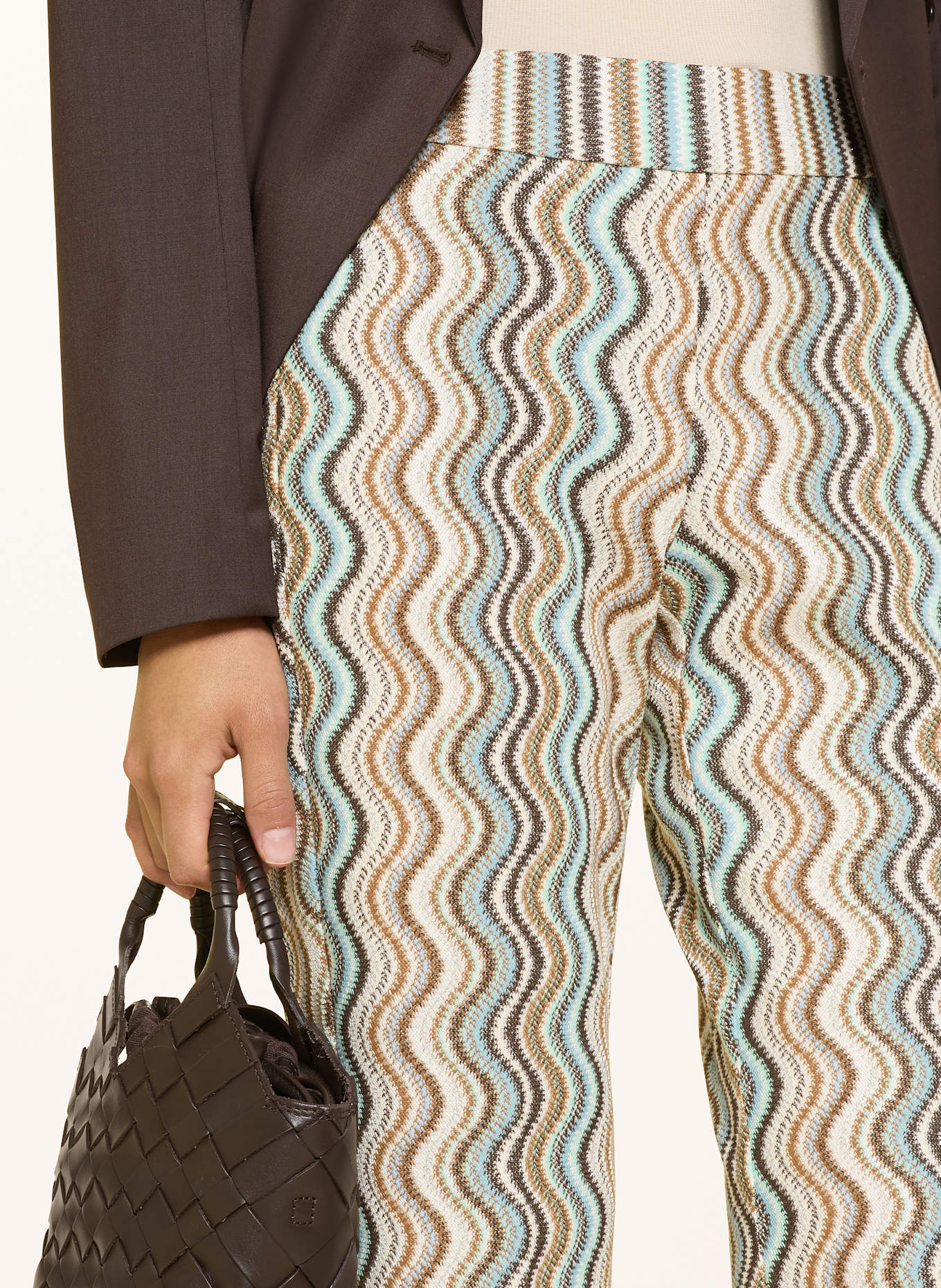 CAMBIO Spodnie AMELIA w stylu dresowym: GRANATOWY / CIEMNOCZERWONY