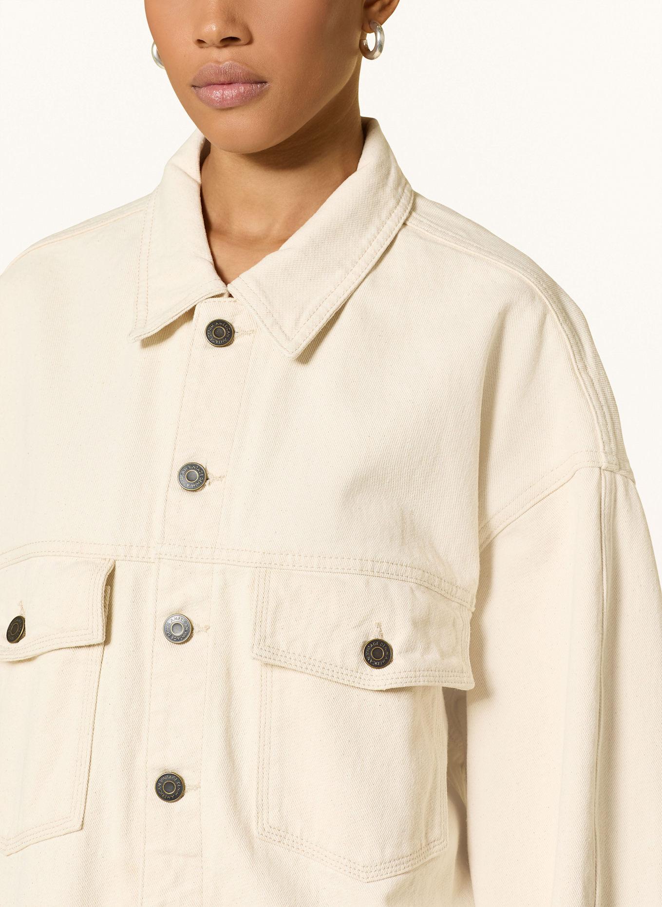 American Vintage Oversized-Jeansjacke: ECRU