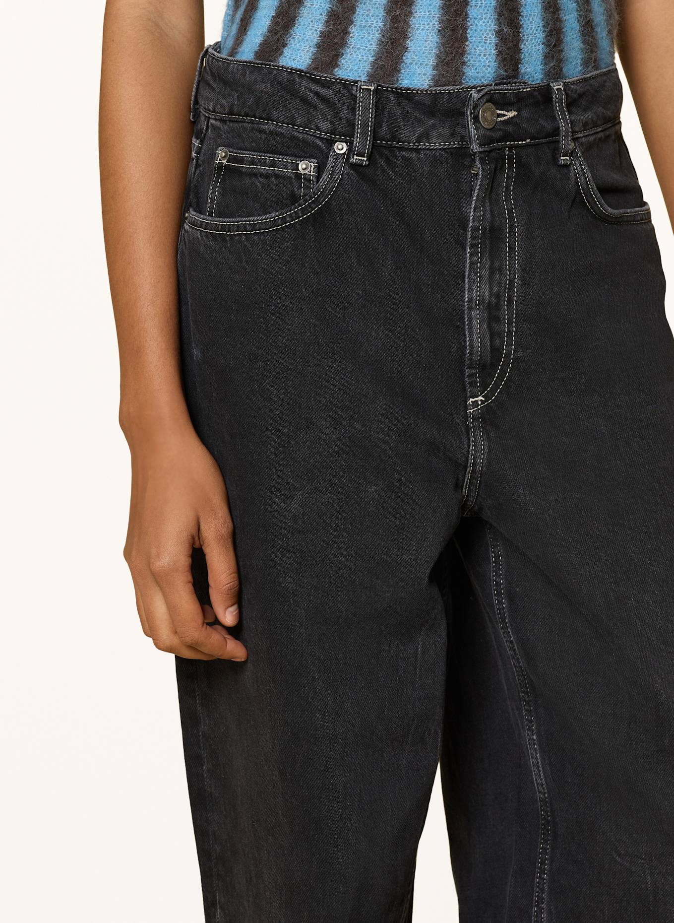 American Vintage Jeansy barrel YOPDAY: black vintage black vintage